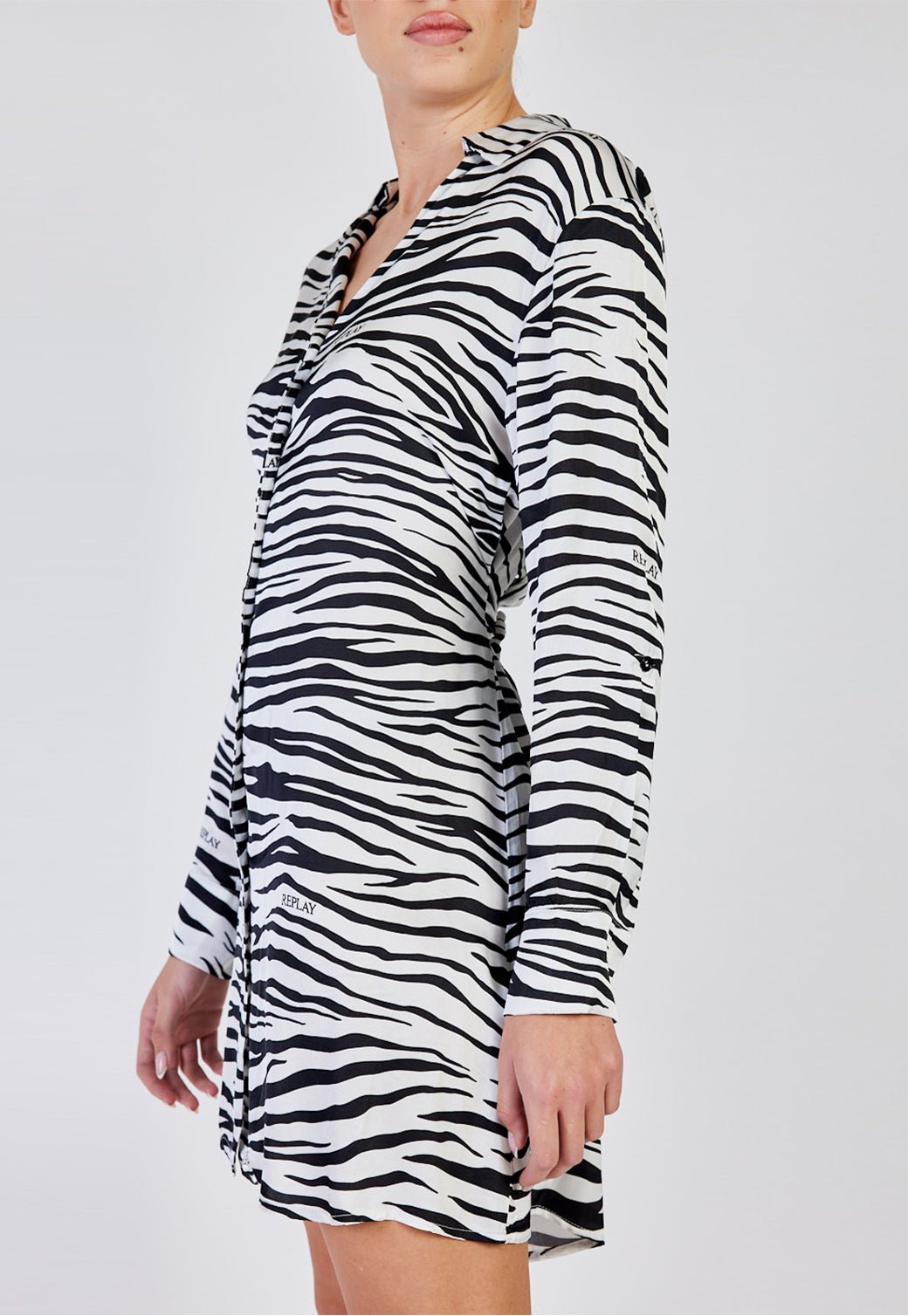 שמלת מיני Zebra נשים - Replay