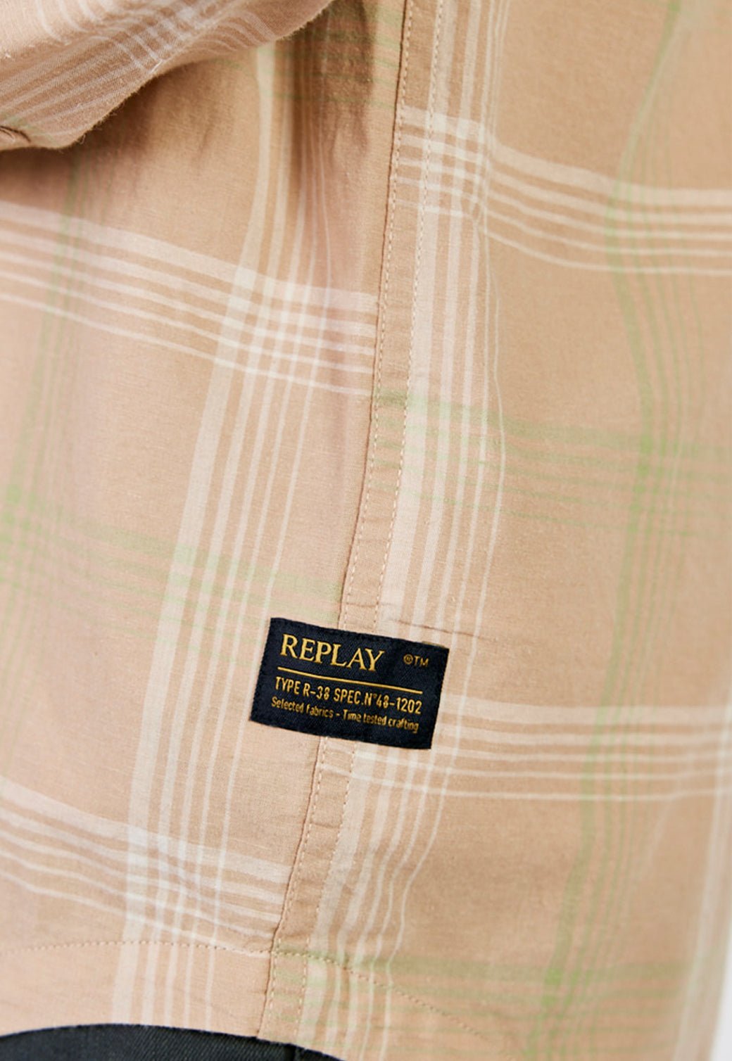 חולצת משבצות מכופתרת DoPlaid גברים - Replay