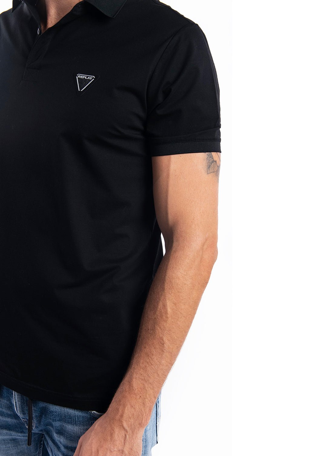 חולצת פולו לוגו משולש | גברים BROWN / L