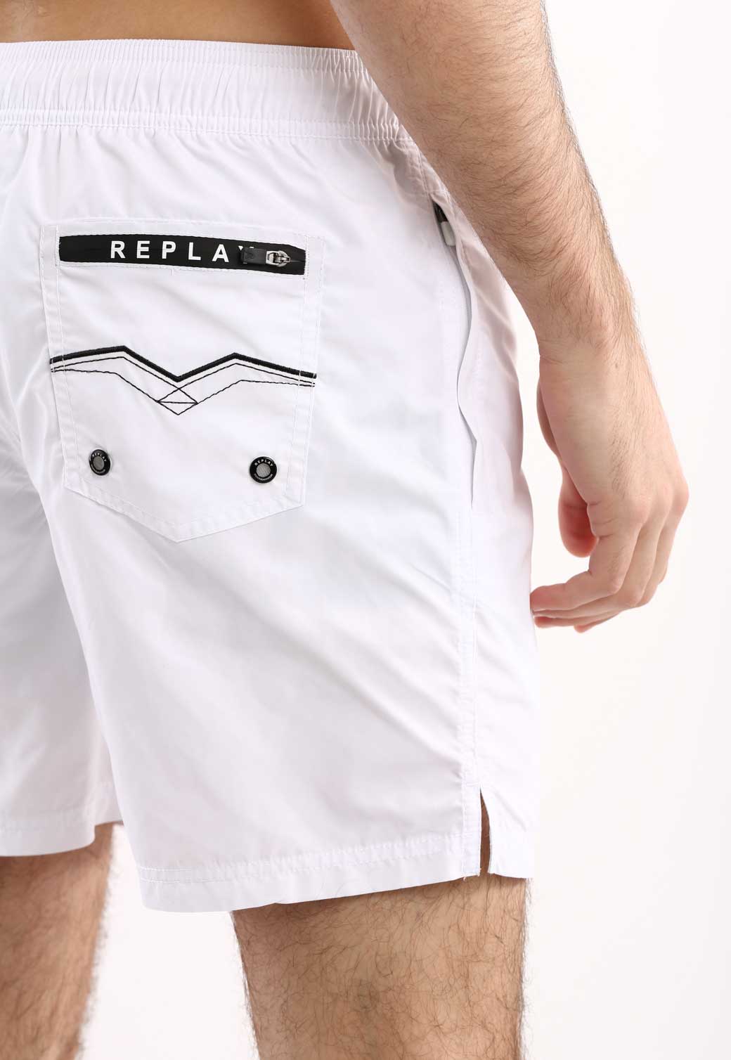 בגד ים לוגו צד שמאל לוגו אחורה גברים - Replay