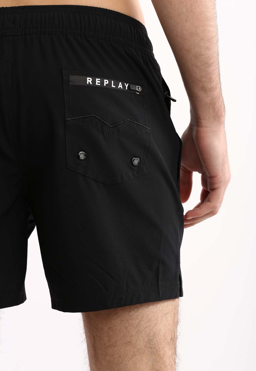 בגד ים לוגו צד שמאל לוגו אחורה גברים - Replay