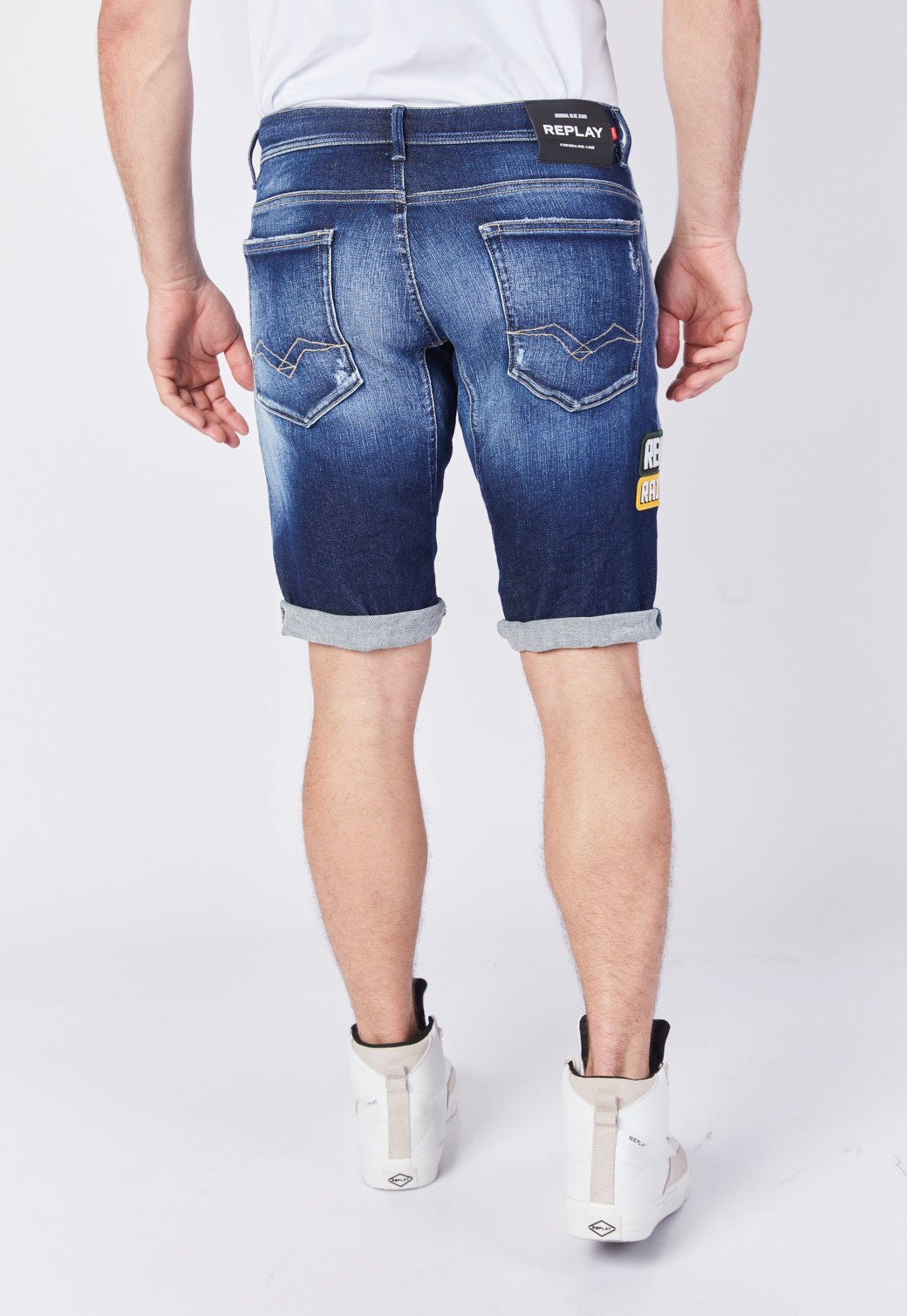 ג'ינס ברמודה קצר גברים - Replay