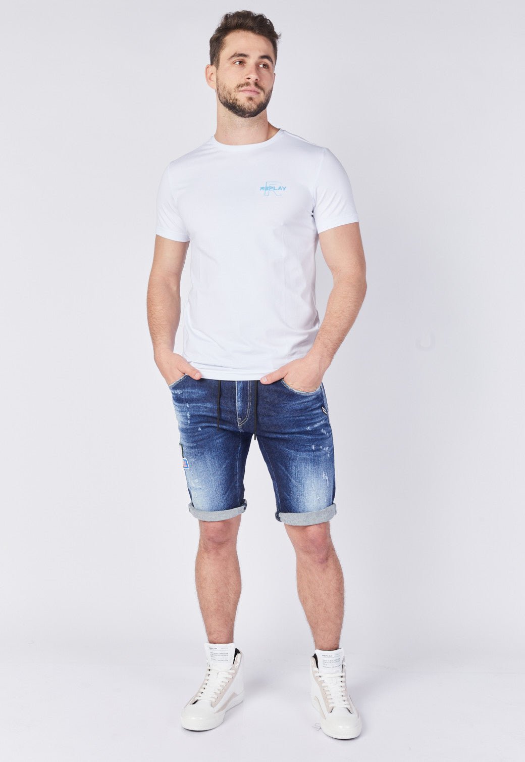 ג'ינס ברמודה קצר גברים - Replay