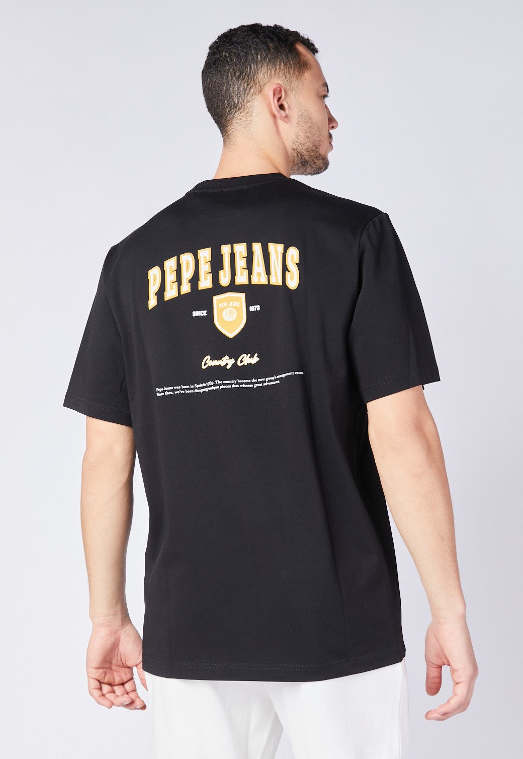 טי שירט קצרה עם הדפס לוגו גב - Pepe Jeans