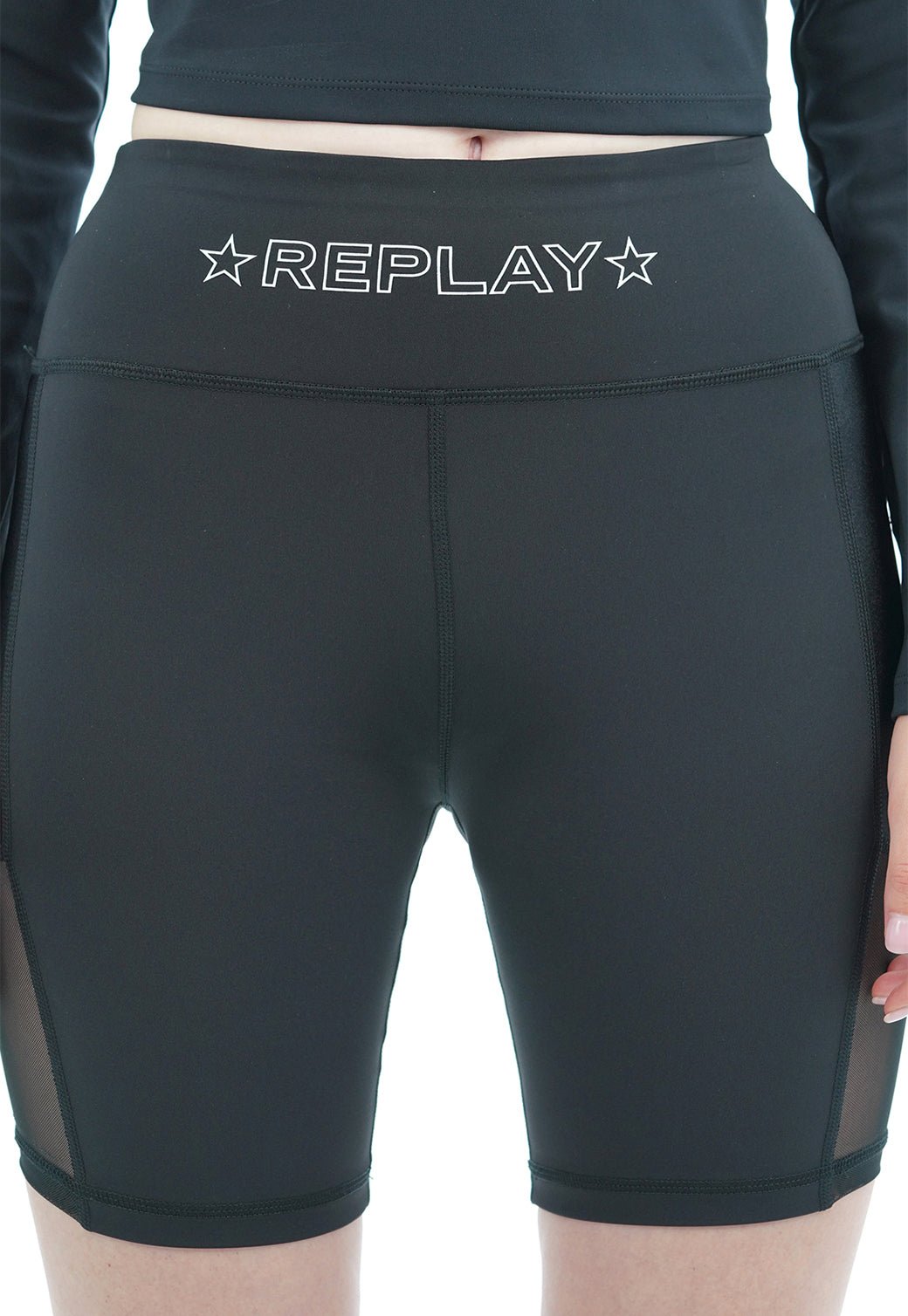 טייץ בייקר מבריק לוגו כוכבים נשים - Replay