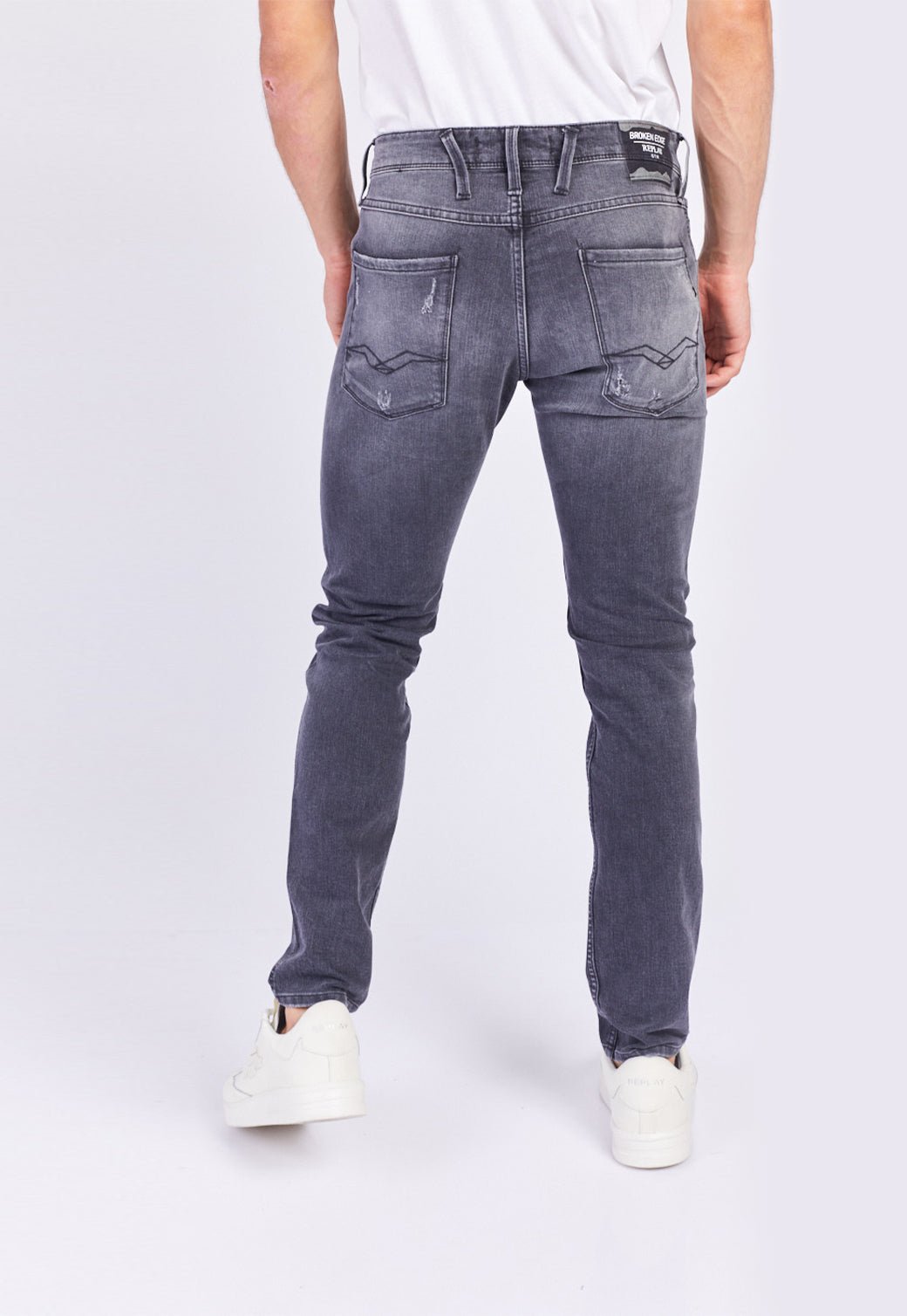 מכנסי ג'ינס Slim Fit ANBASS בצבע כחול גברים - Replay
