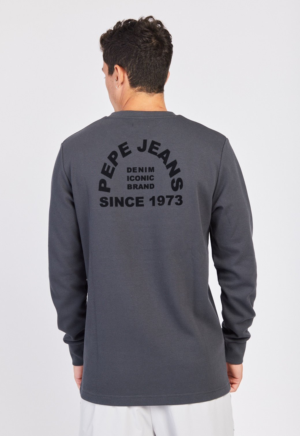 סווטשירט חולצה דריל לוגו גב לגברים - Pepe Jeans