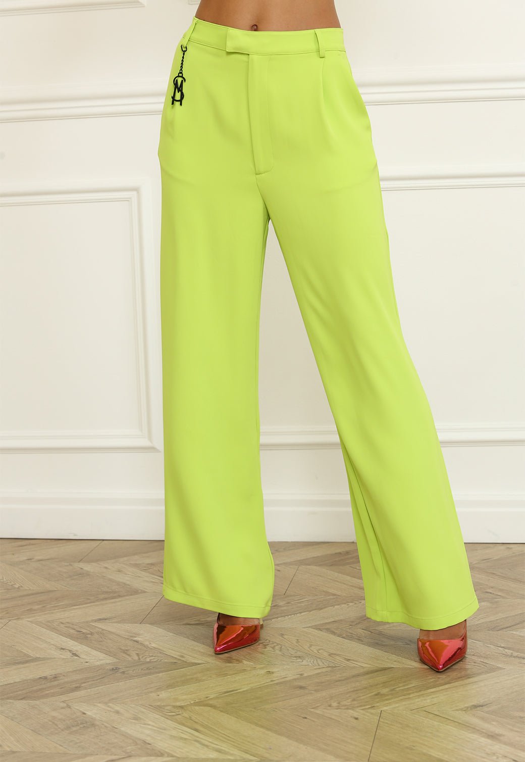 W LONG PANTS NAOMIP LIME - Steve Madden