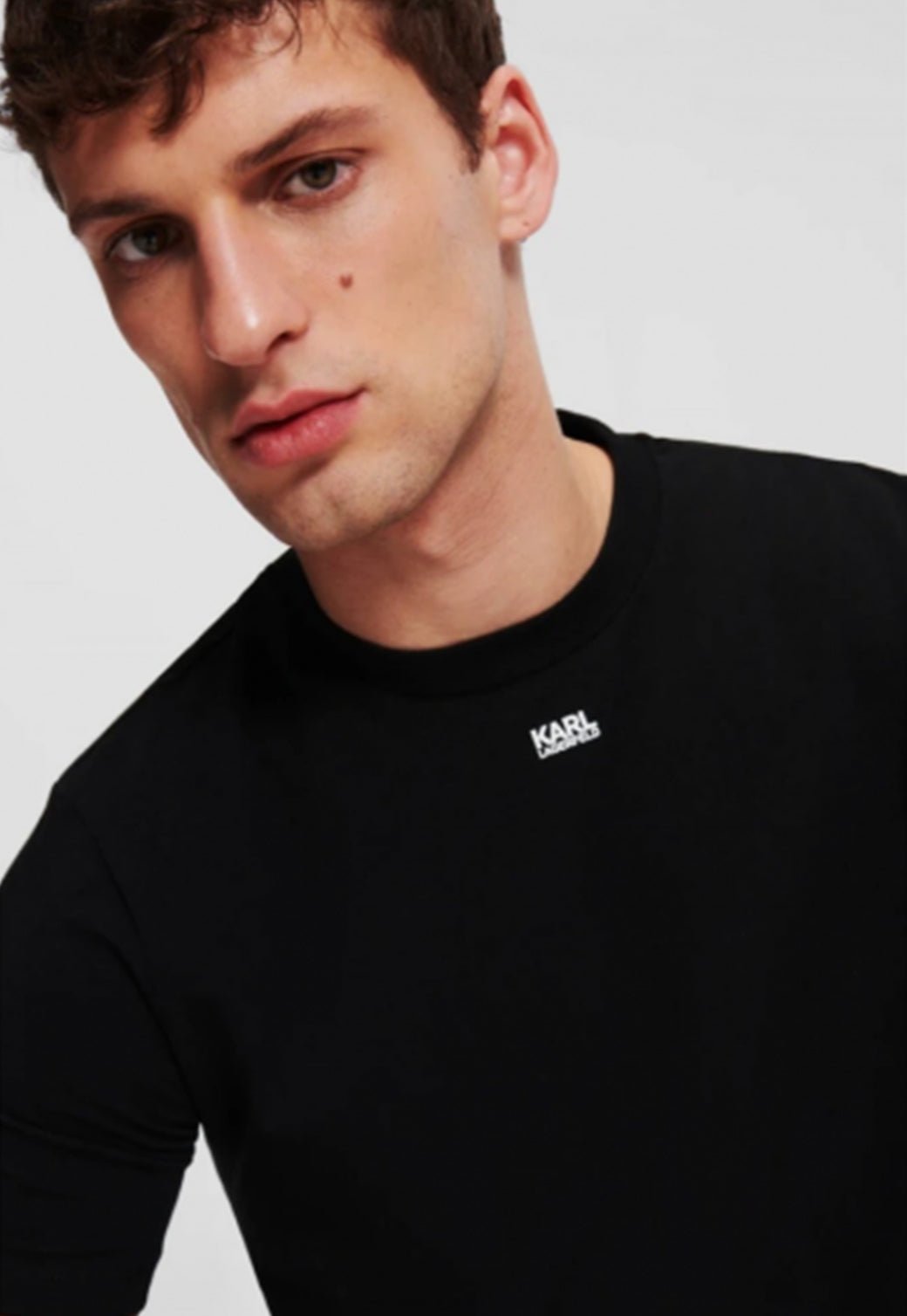 טי שירט קצרה Crewneck Center Logo גברים - Karl Lagerfeld