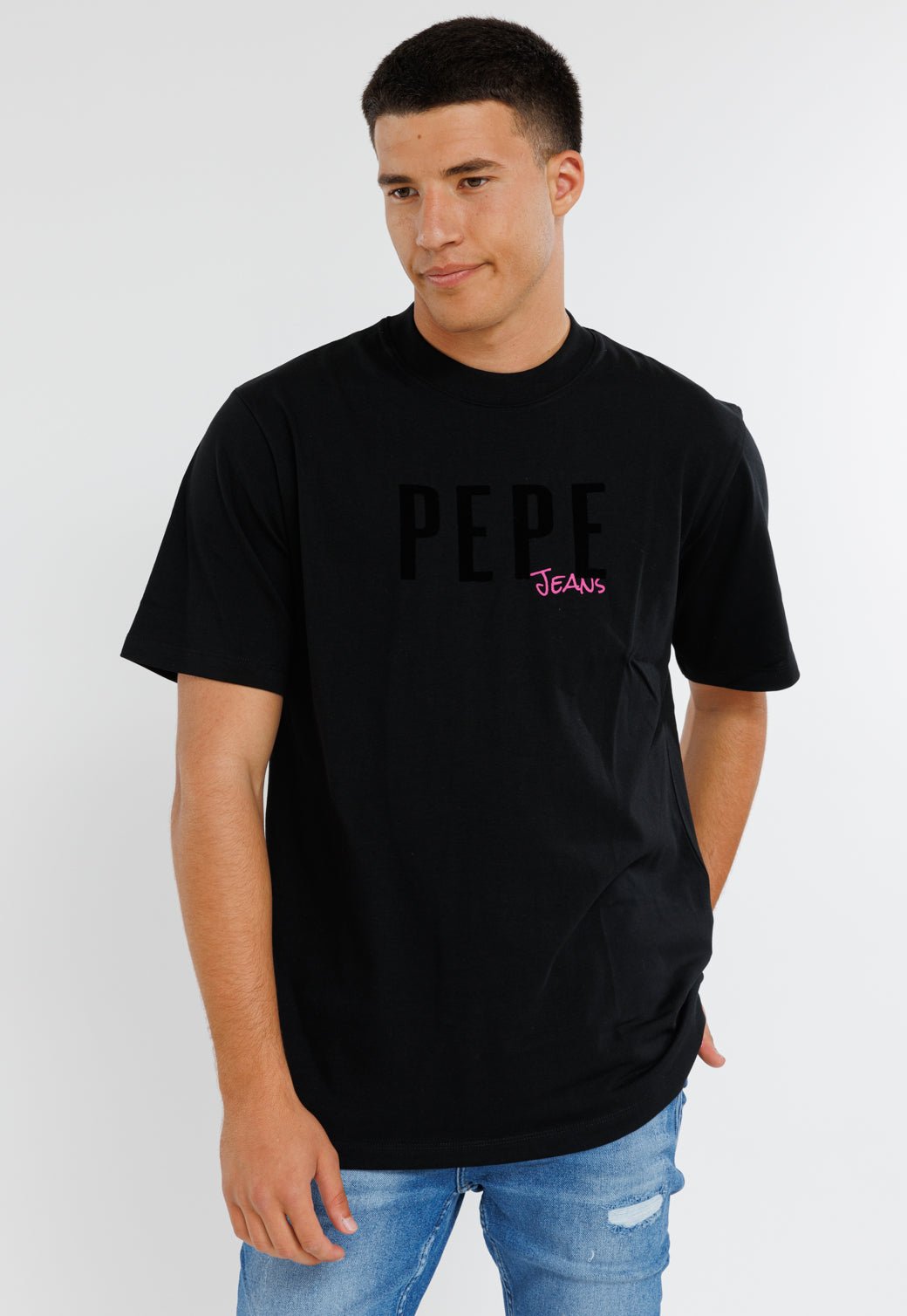 טי שירט קצרה לוגו Rivav גברים - Pepe Jeans