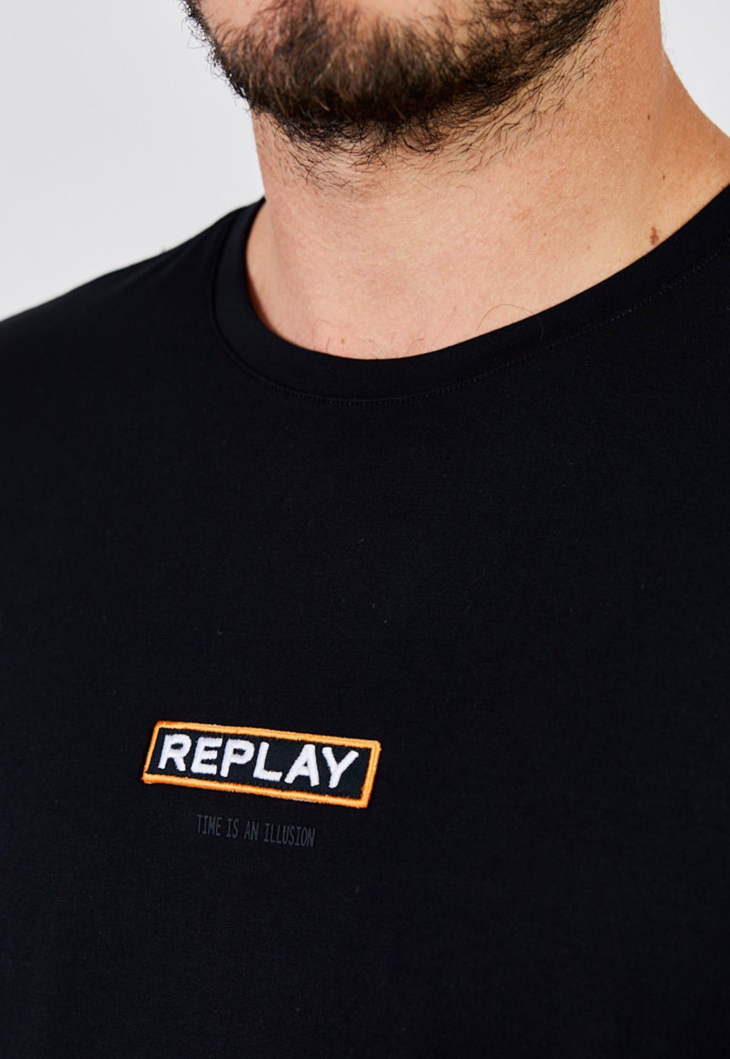 טי שירט קצרה עם לוגו גברים - Replay