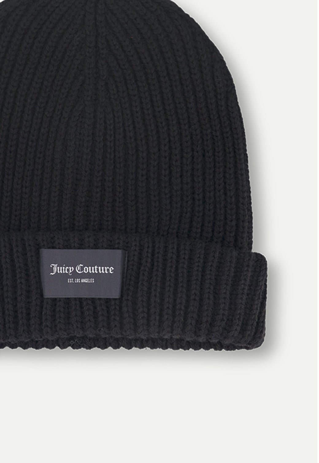 MALIN CHUNKY KNIT BEANIE JCAWH222046 BLACK 101 - Juicy Couture