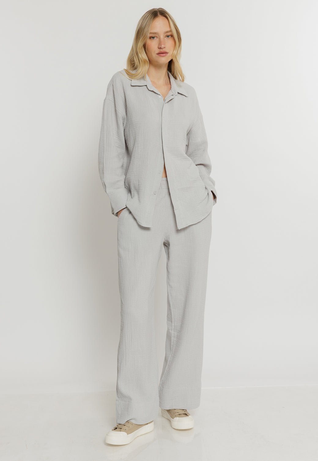 מכנסיים ארוכים מבד טטרה Sigrid נשים - Juicy Couture