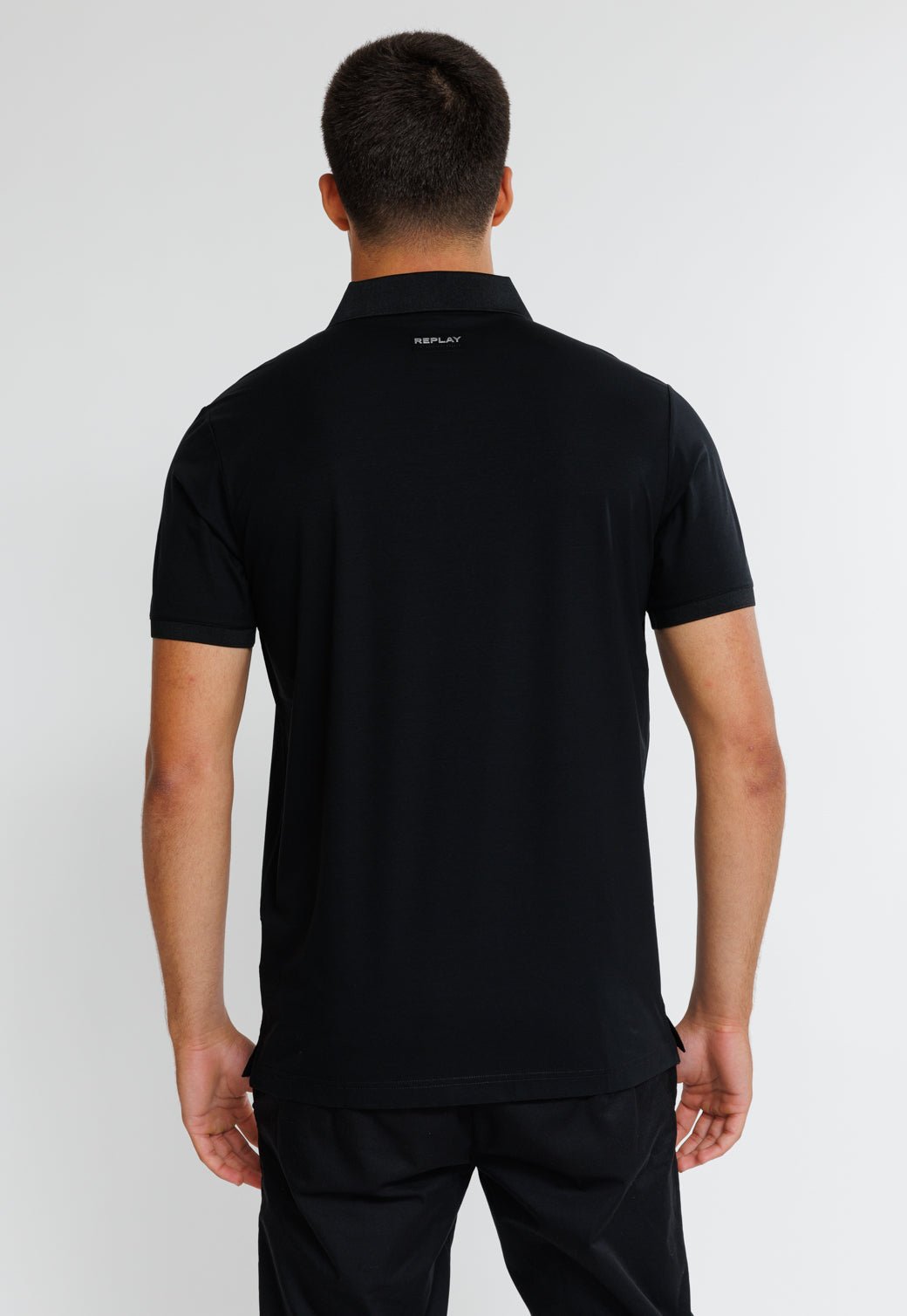חולצת פולו לוגו קצרה גברים - Replay