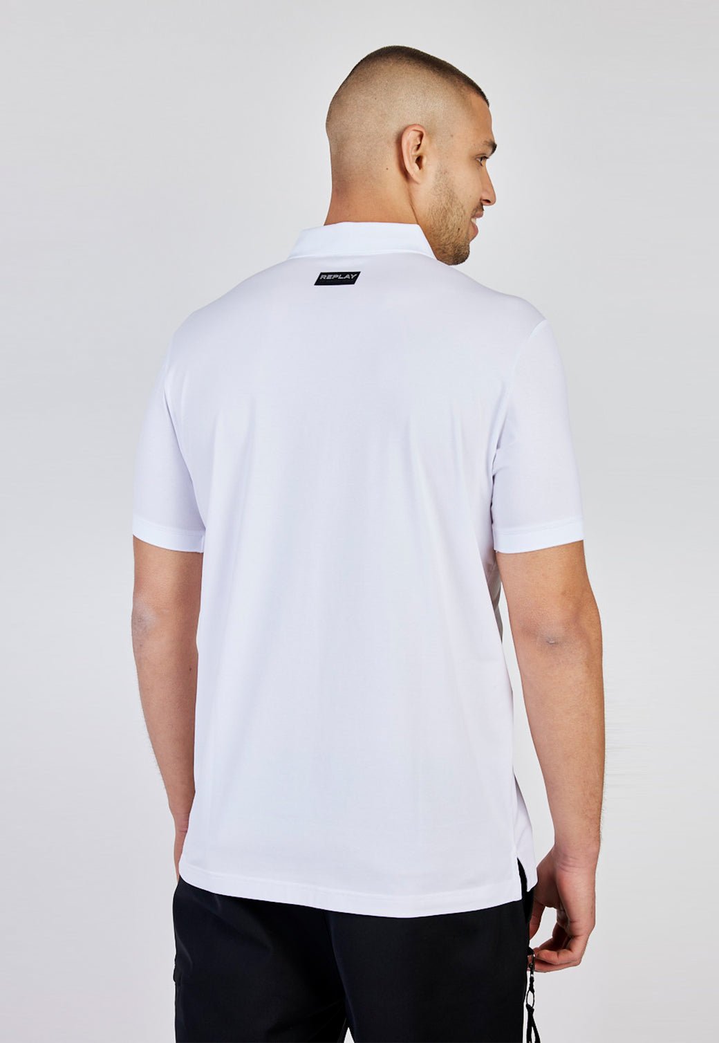 חולצת פולו לוגו קצרה גברים - Replay