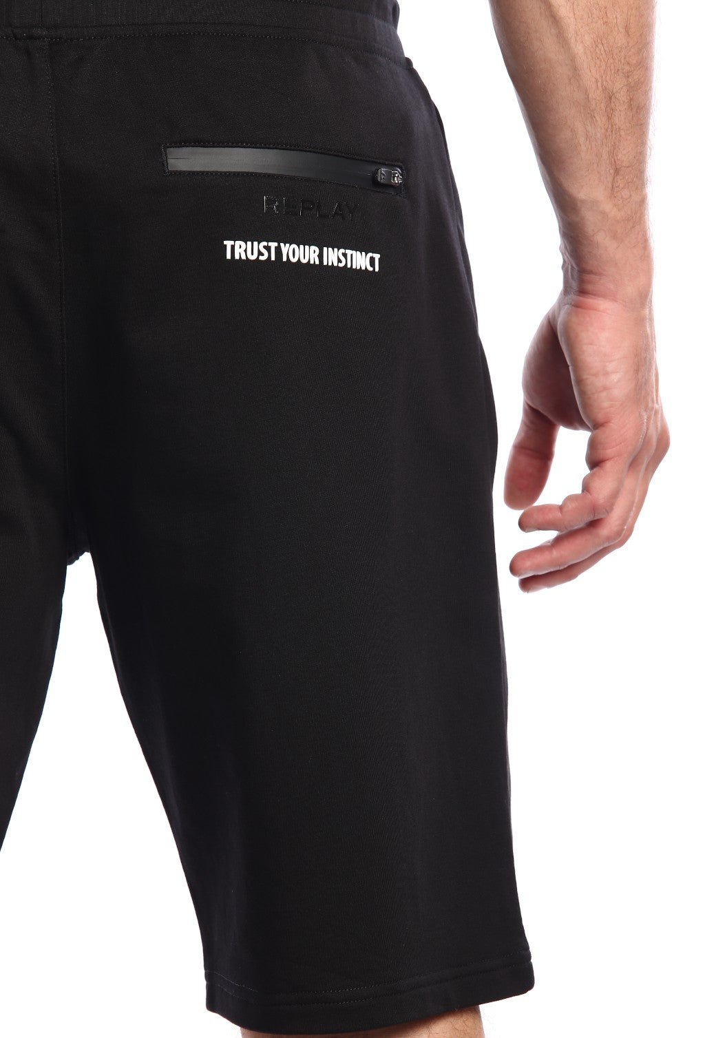 מכנסי פרנץ' טרי לוגו גדול | גברים BLACK / L