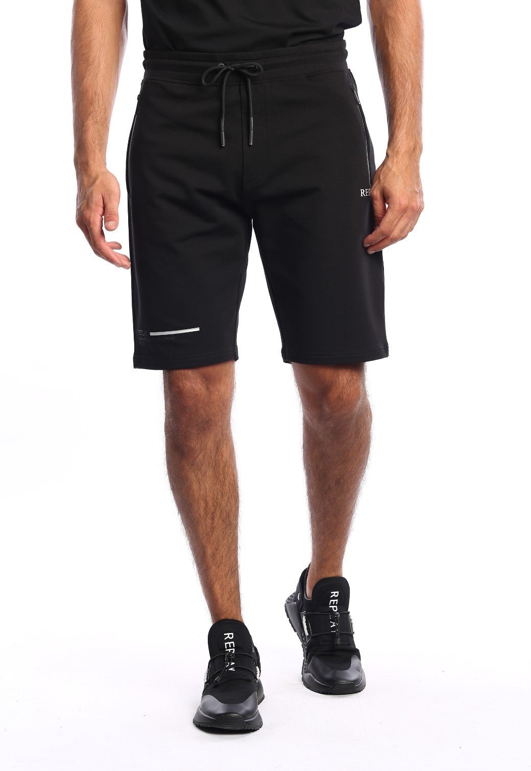 מכנסי פרנץ' טרי לוגו גדול | גברים BLACK / L