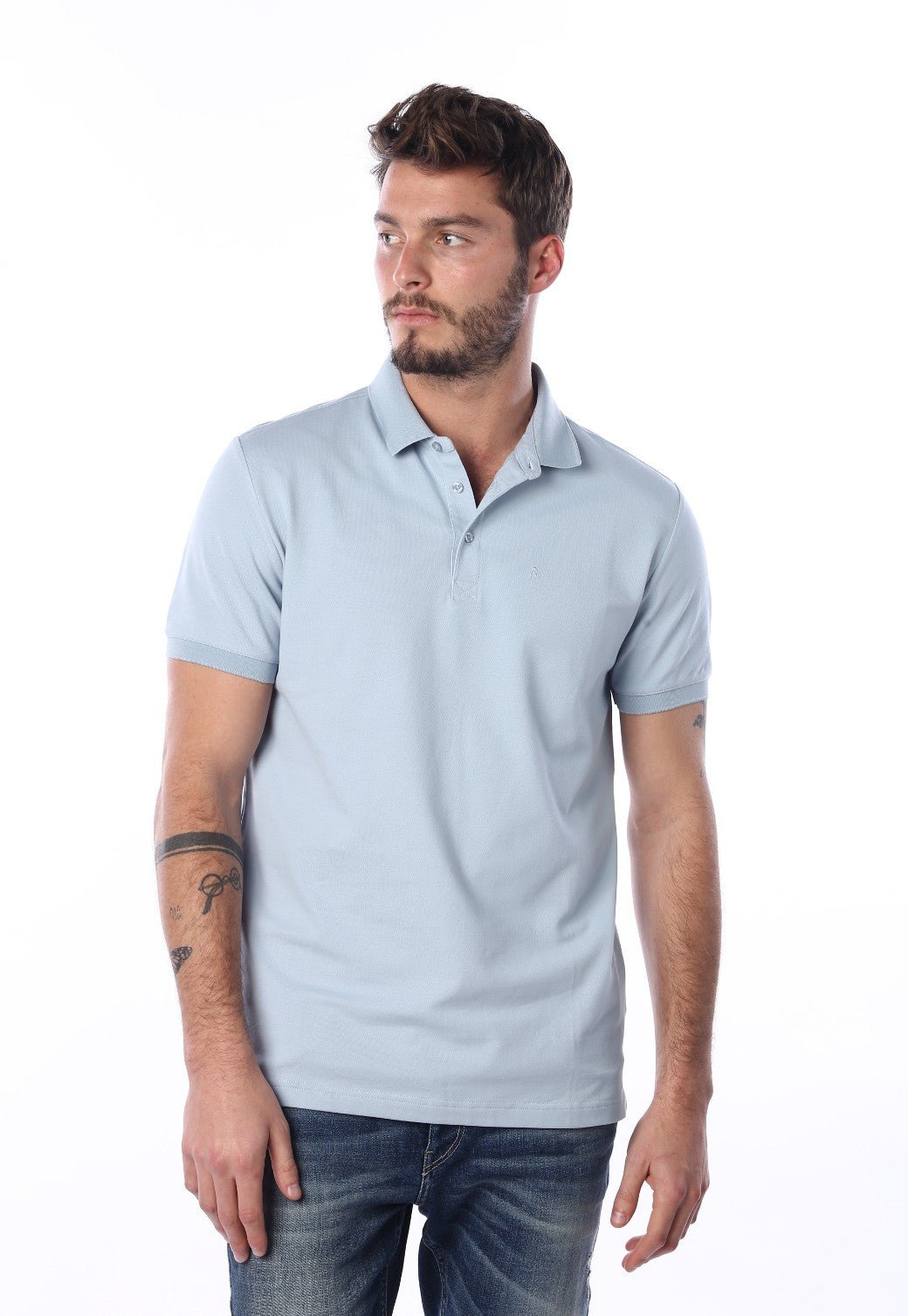 חולצת פולו קצרה | גברים BLUE / L