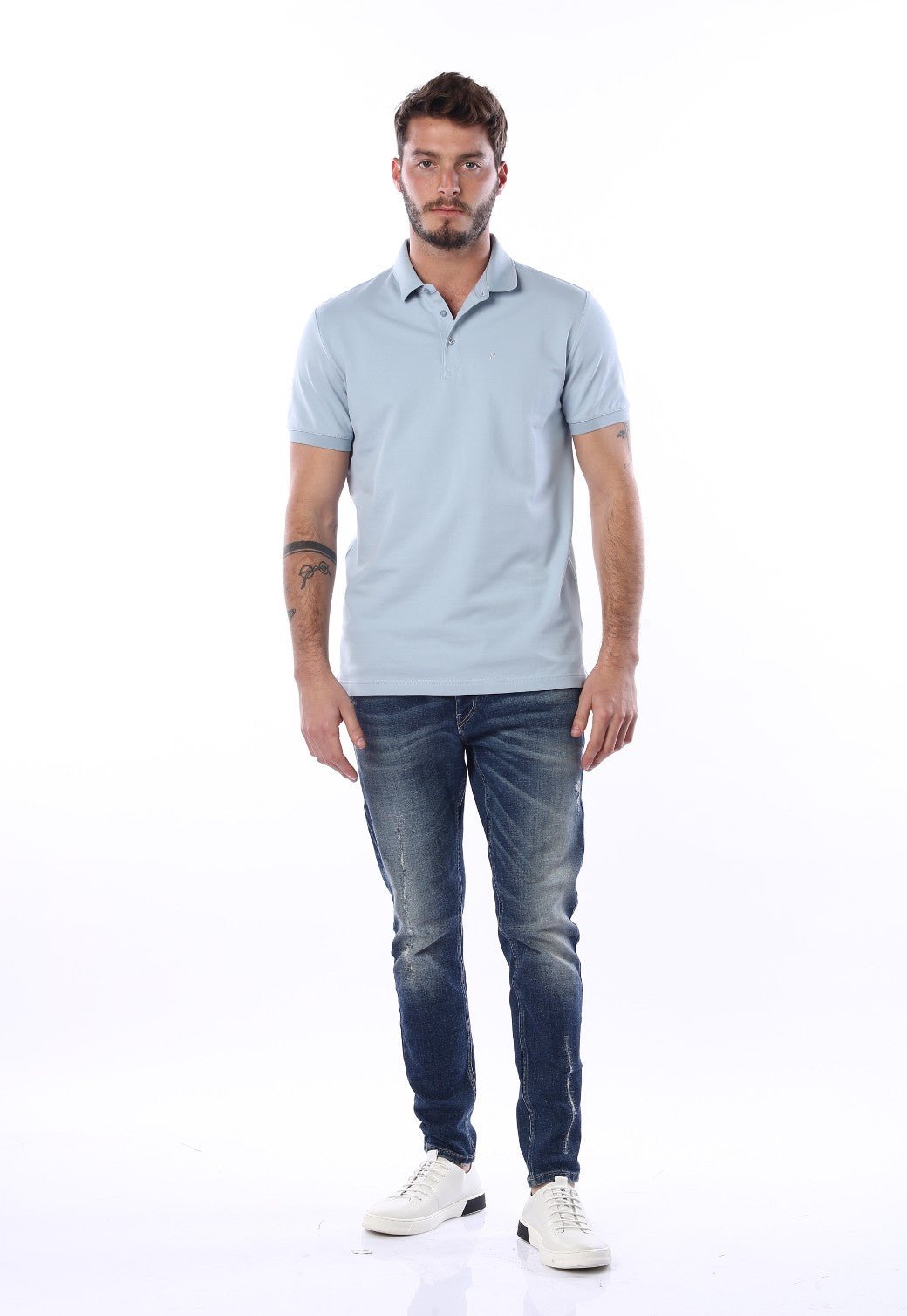 חולצת פולו קצרה | גברים BLUE / L
