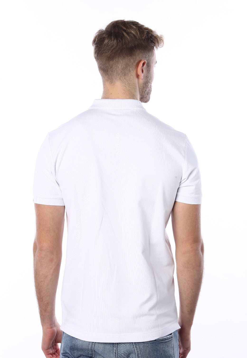 חולצת פולו קצרה | גברים WHITE / L