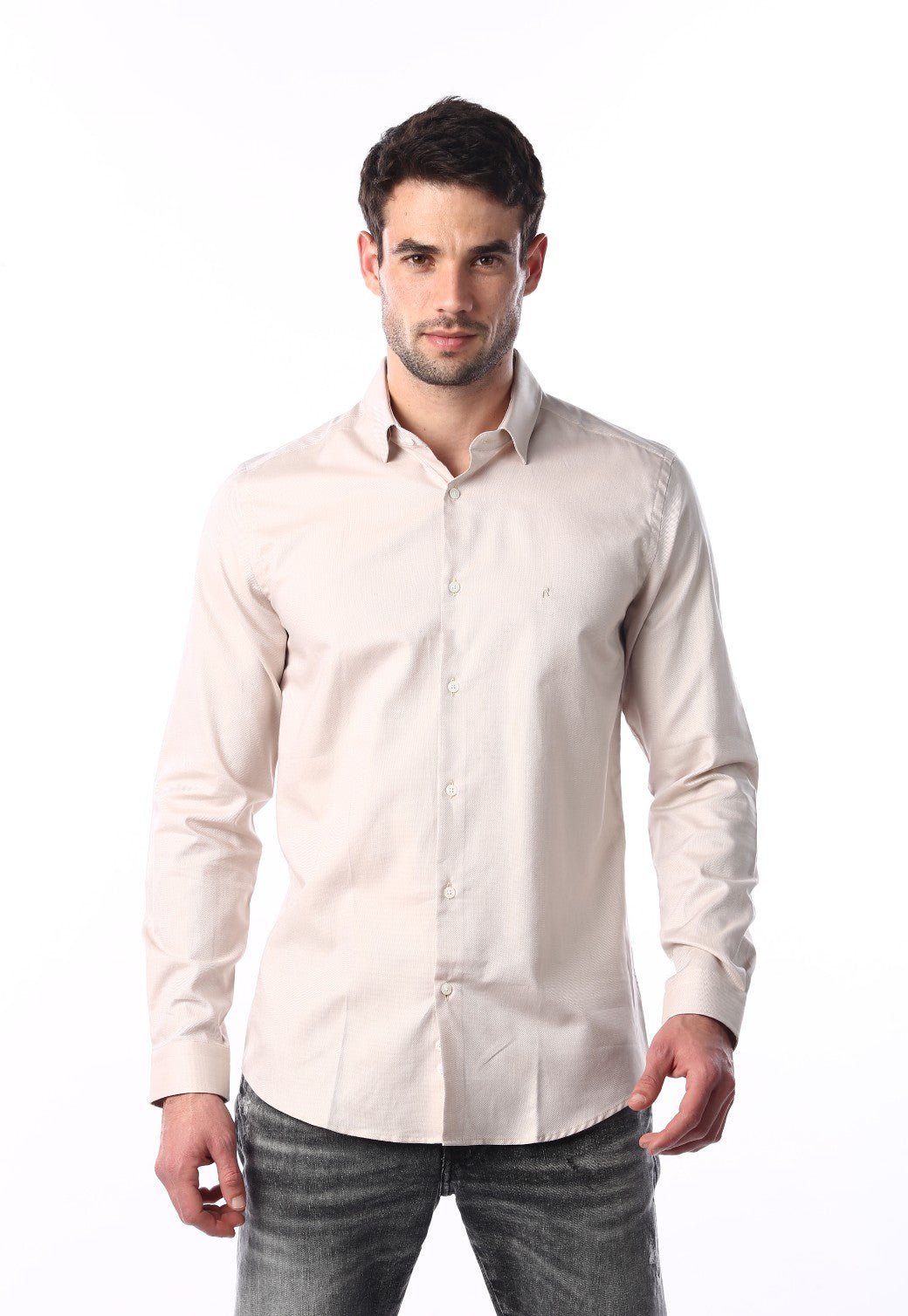חולצה מכופתרת Oxford | גברים WHITE / L