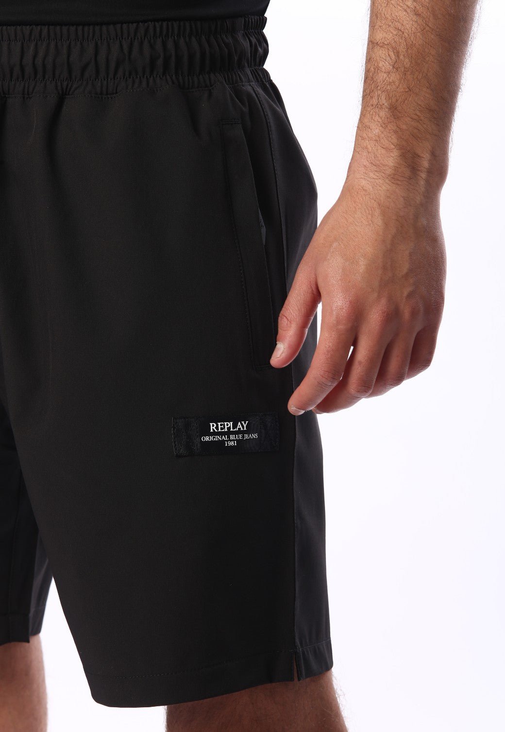 מכנסי פרנץ' טרי לוגו | גברים BLACK / L