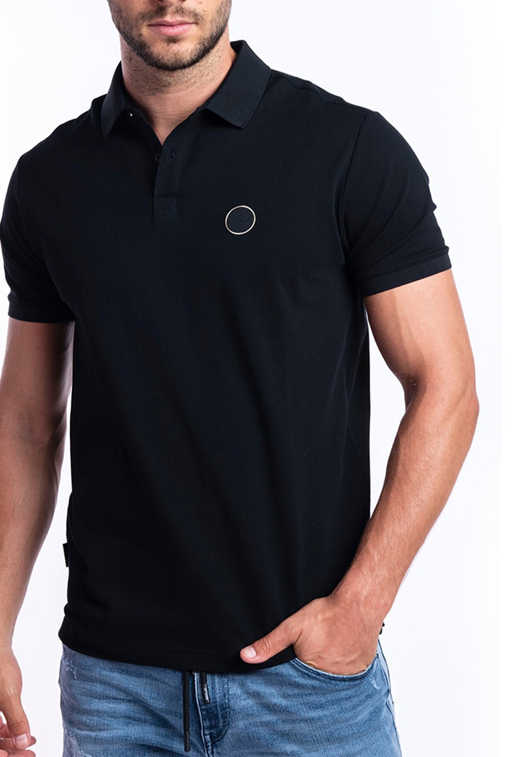 חולצת פולו פיקה | גברים BLACK / L