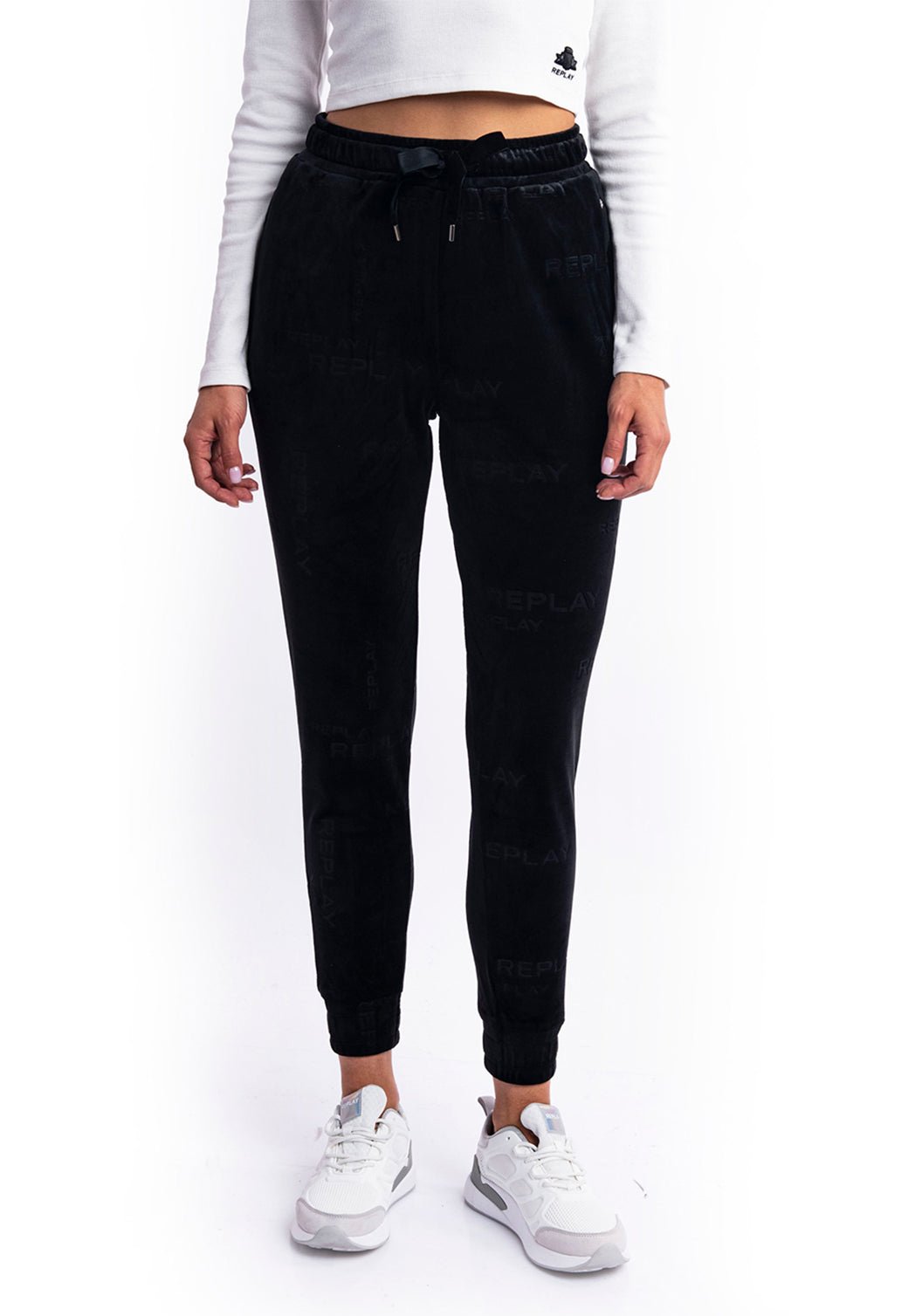 מכנסי טרנינג ארוכים פיט | נשים BLACK / S