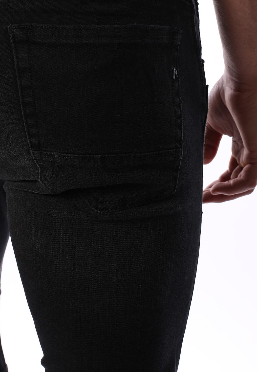 ג'ינס ברמודה עם קרעים | גברים BLACK / 31