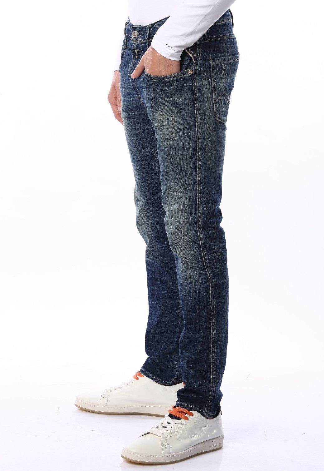 ג'ינס בגזרת Anbass חלק | גברים BLUE / 31