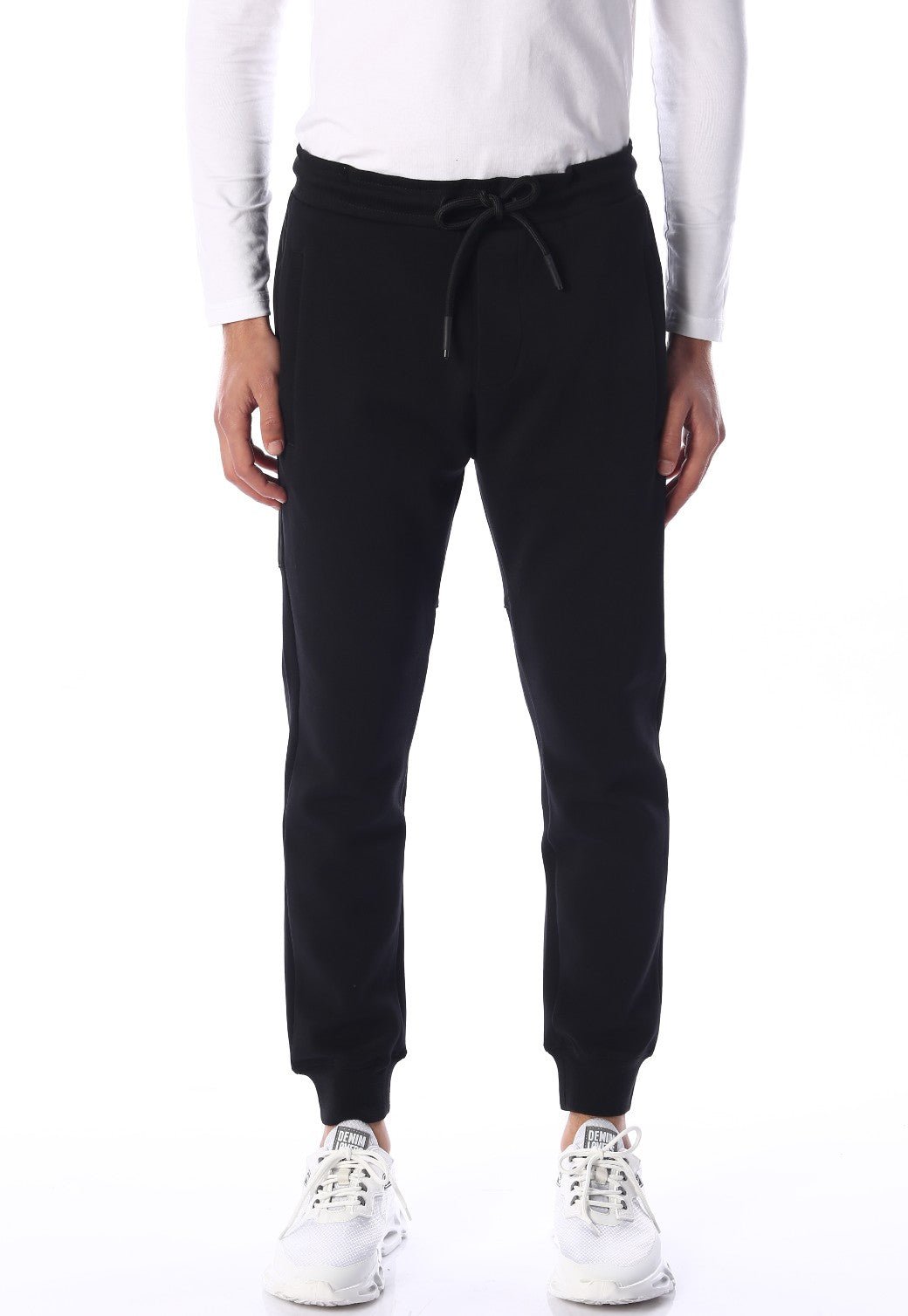 מכנסי טרנינג עם לוגו מאחורה | גברים BLACK / L