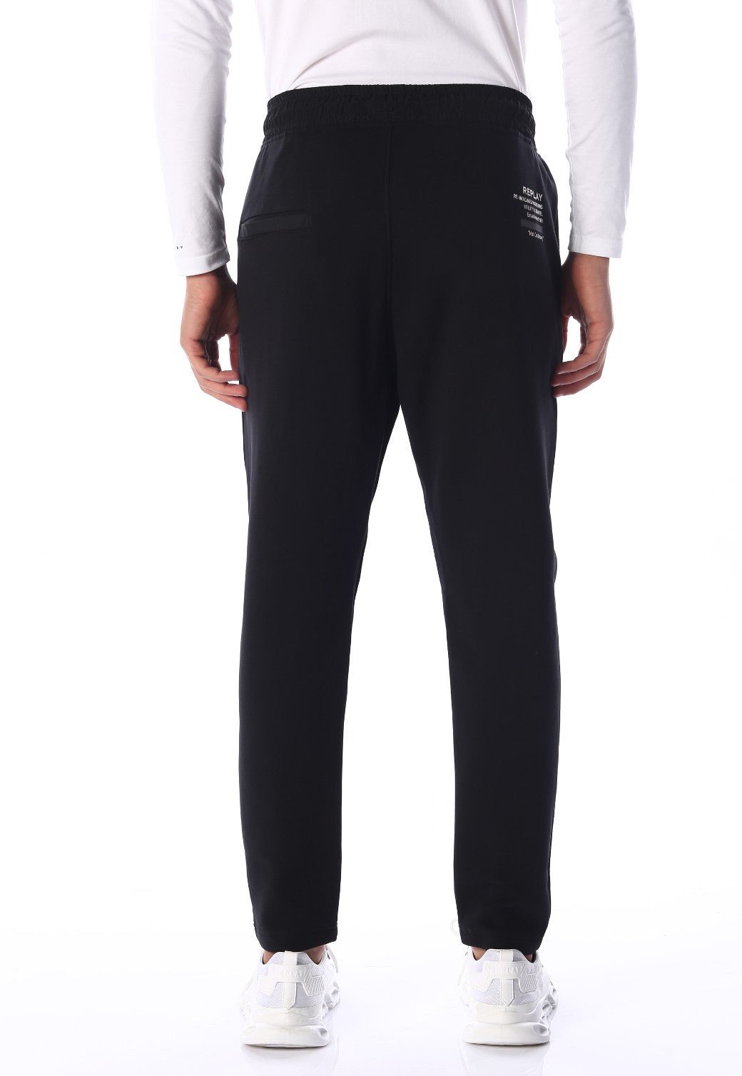 מכנסי טרנינג עם לוגו מאחורה | גברים BLACK / L