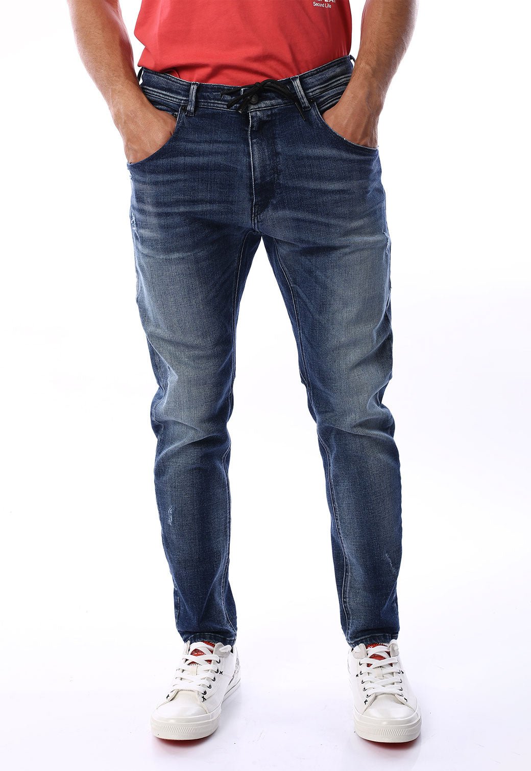 ג’ינס Kovic Antifit חגורת קשירה משופשף | גברים BLUE / 31