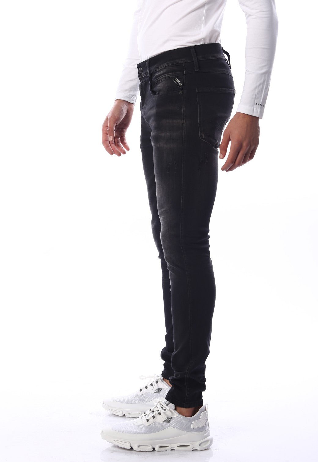 ג'ינס Bronny Super Slim| גברים BLACK / 31