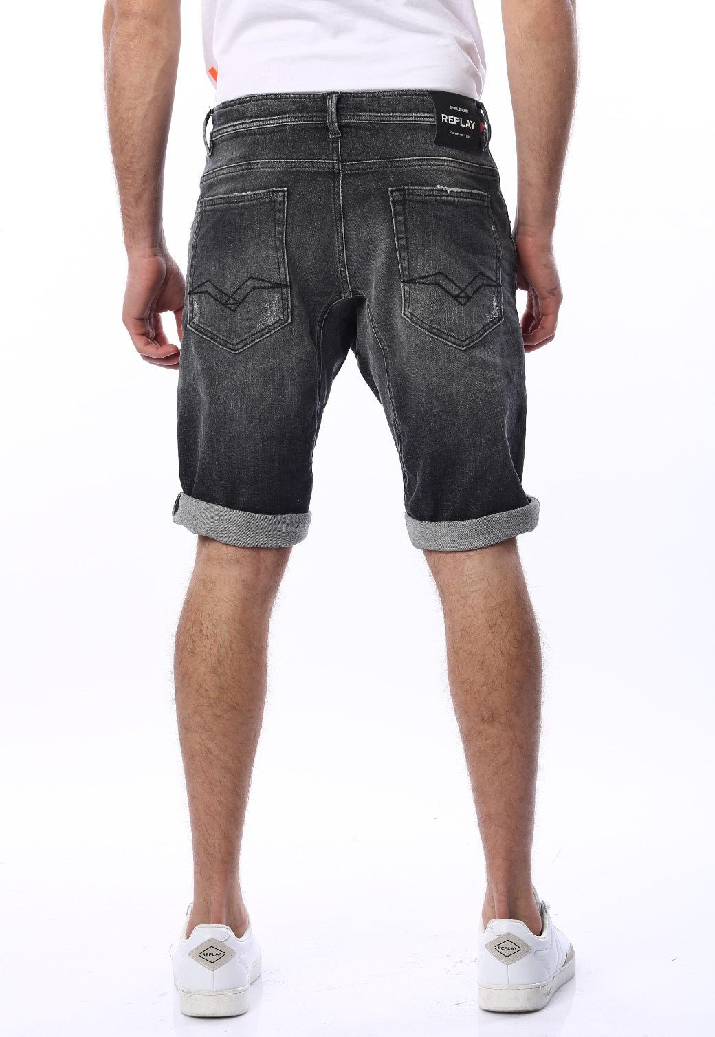 ג'ינס קצר עם קרעים | גברים GREY / 31