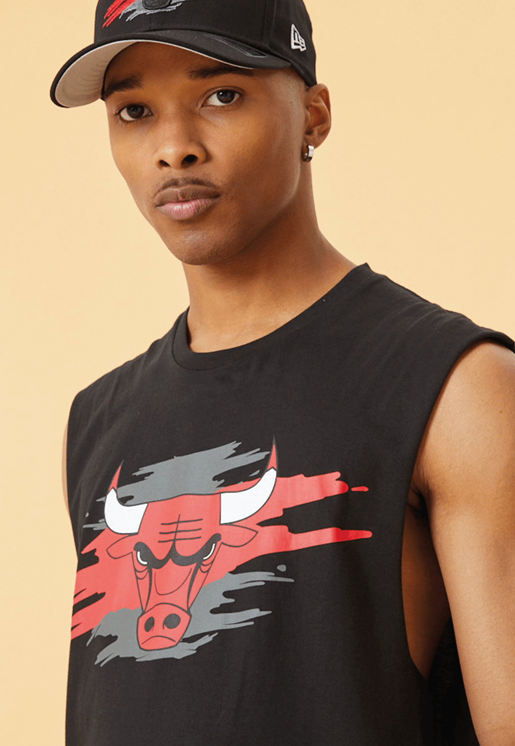 גופייה עם הדפס Chicago Bulls | גברים BLACK / S