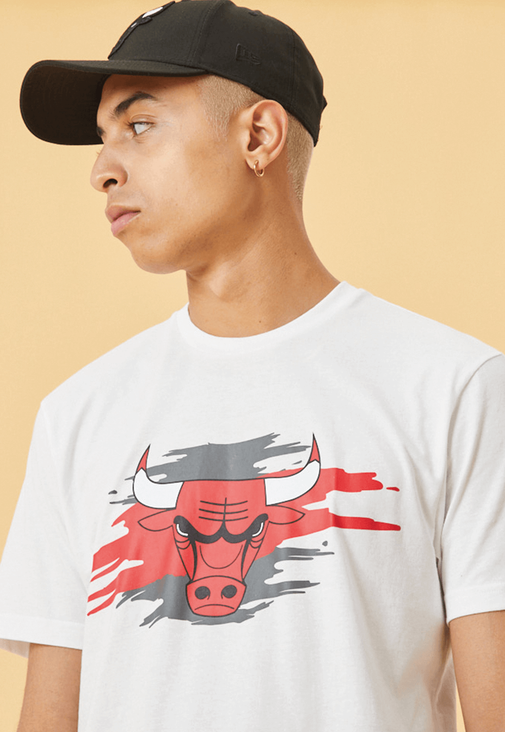 טי שירט קצרה Chicago Bulls | גברים WHITE / S