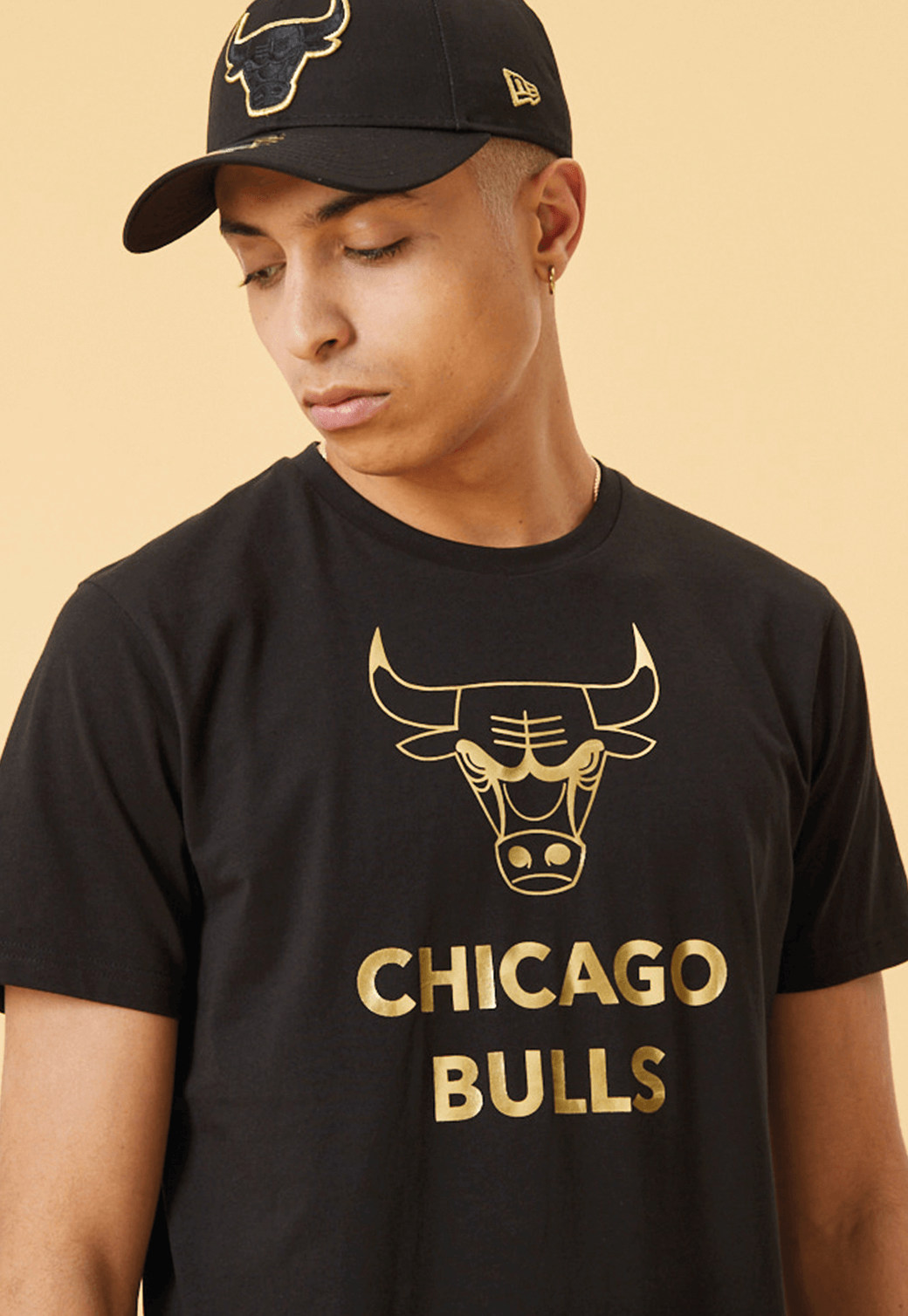 טי שירט קצרה Chicago Bulls | גברים BLACK / S