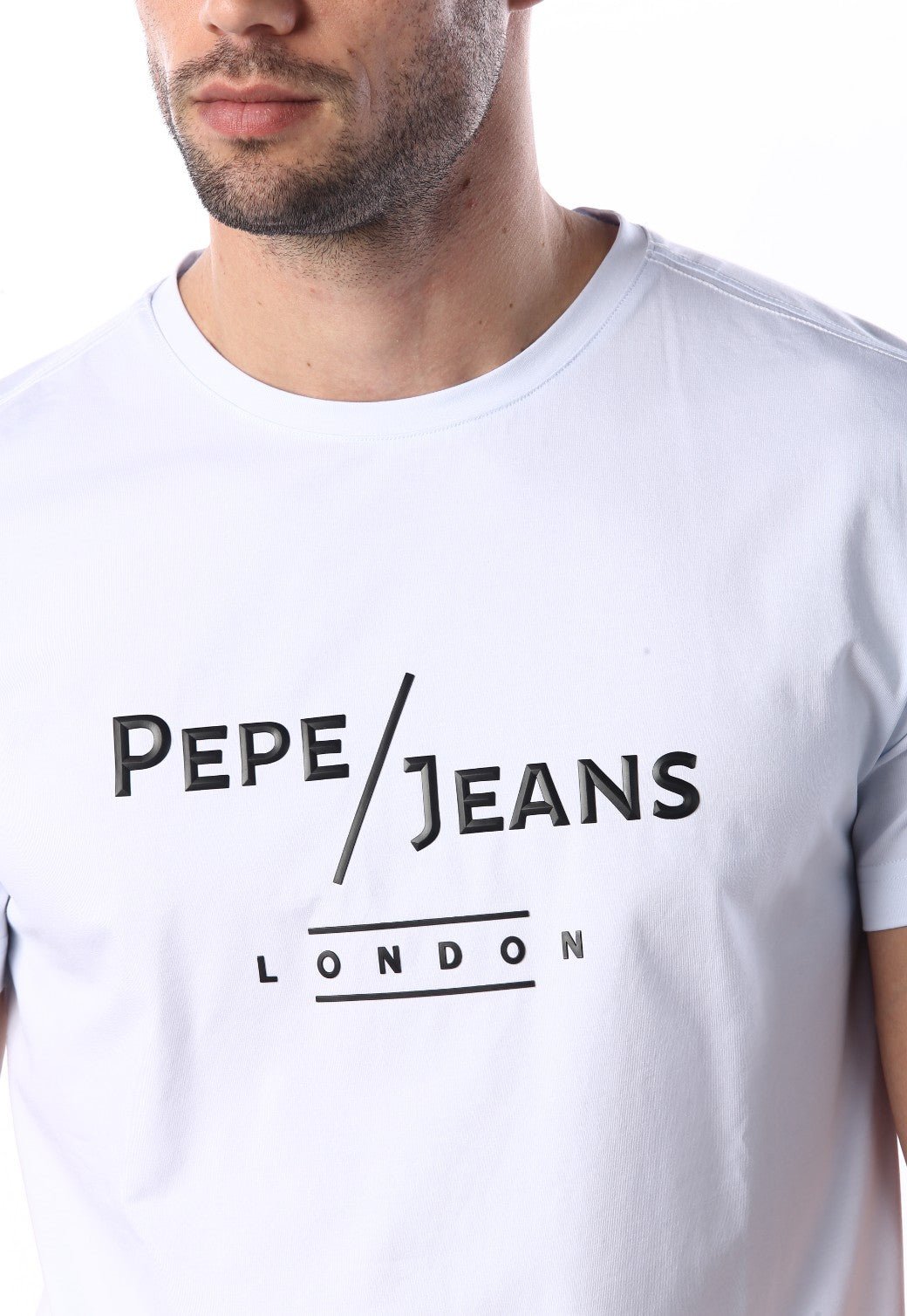 טי שירט קצרה עם לוגו בחזה | גברים - Pepe Jeans