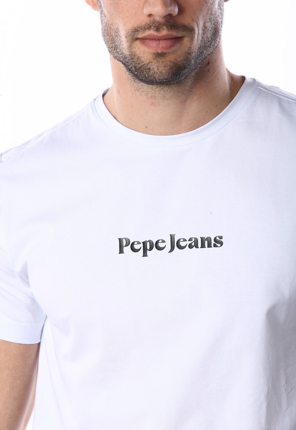 טי שירט קצרה עם לוגו בחזה ובגב | גברים - Pepe Jeans