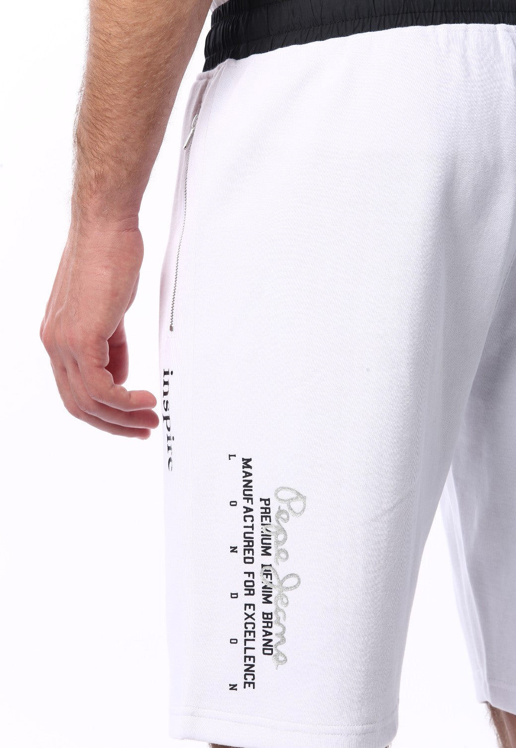 מכנסי טרנינג קצרים עם לוגו | גברים - Pepe Jeans