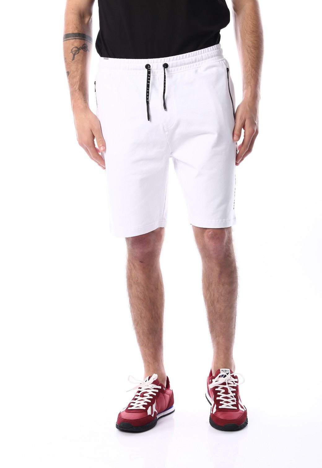 מכנסי טרנינג קצרים עם לוגו בצד שמאל | גברים - Pepe Jeans