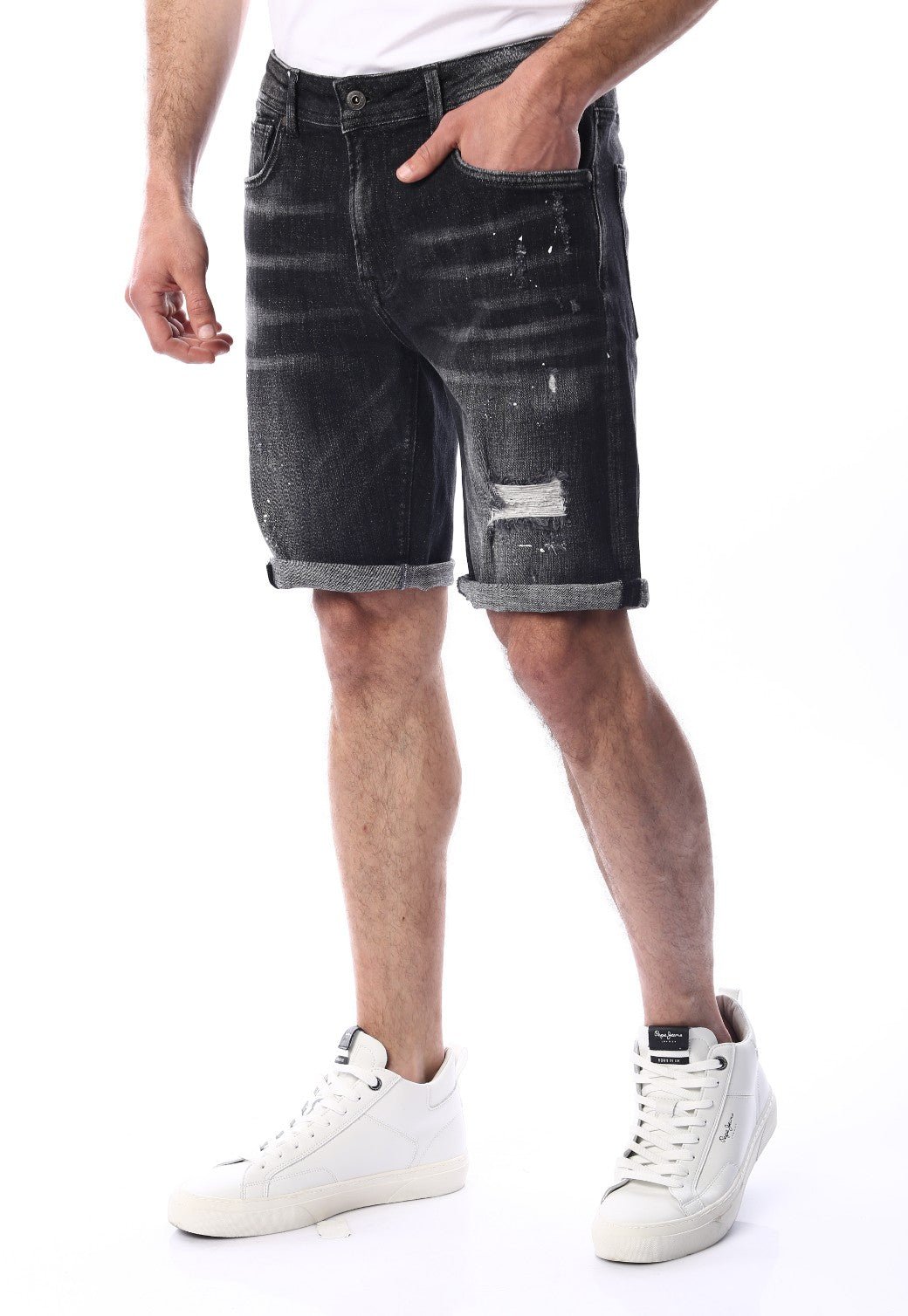 ג'ינס ברמודה עם קרעים | גברים - Pepe Jeans