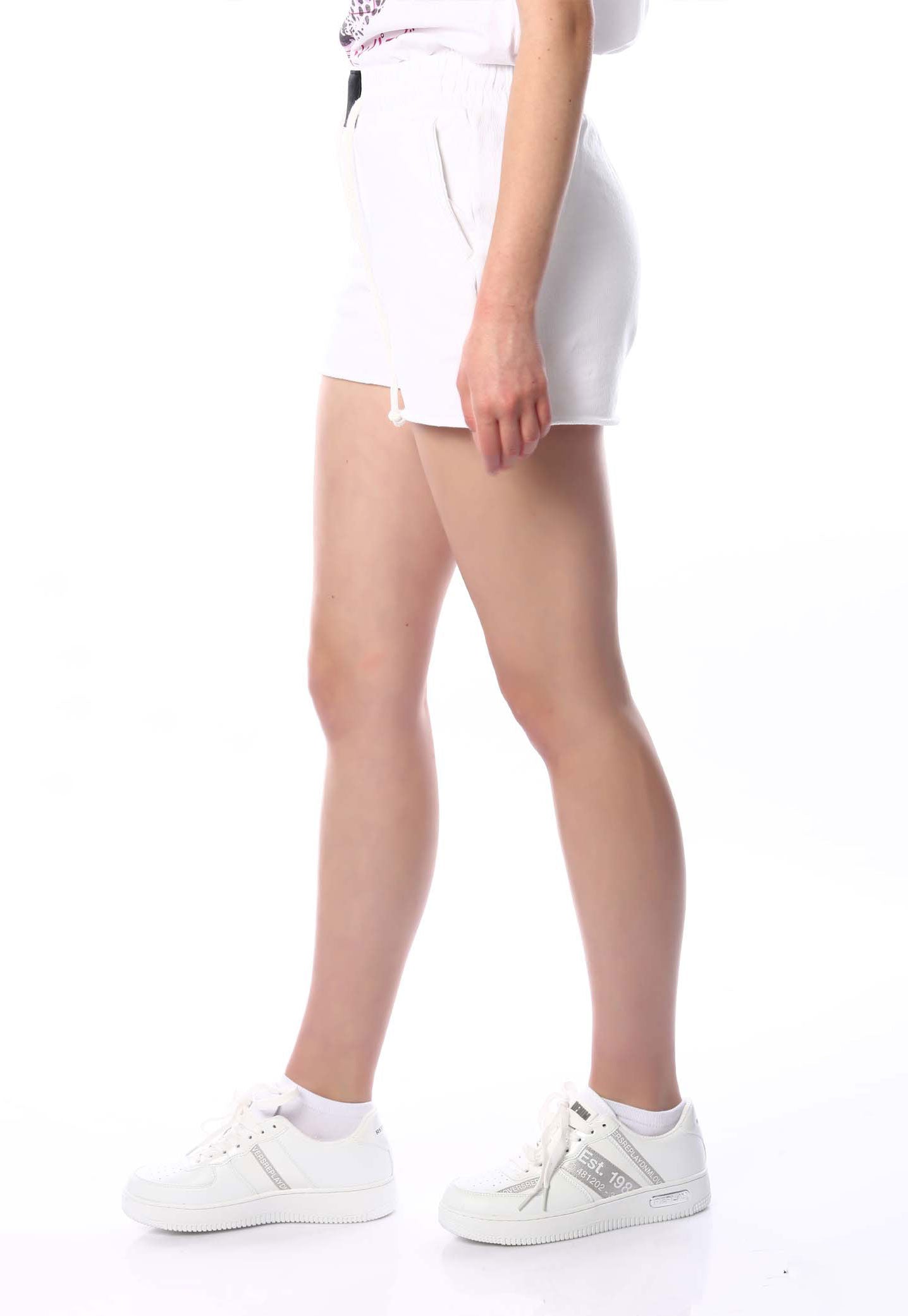 מכנסיים קצרים עם לוגו | נשים WHITE / S