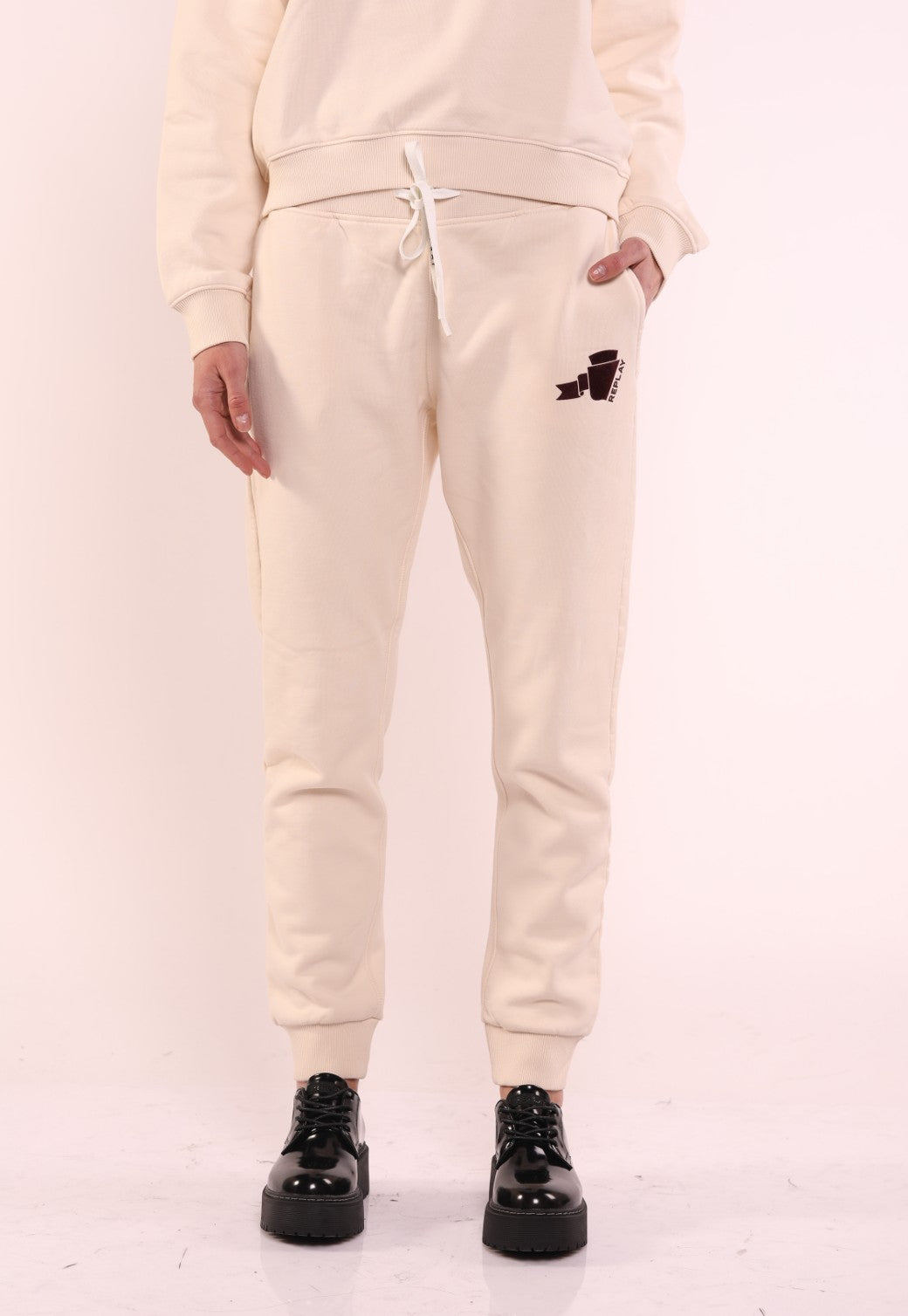 מכנסי טרנינג עם לוגו | נשים WHITE / S