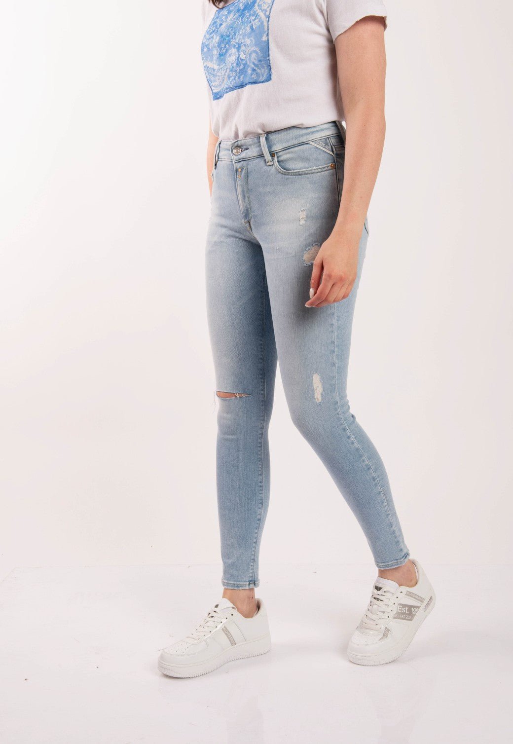 ג'ינס ארוך עם קרע | נשים BLUE / 27