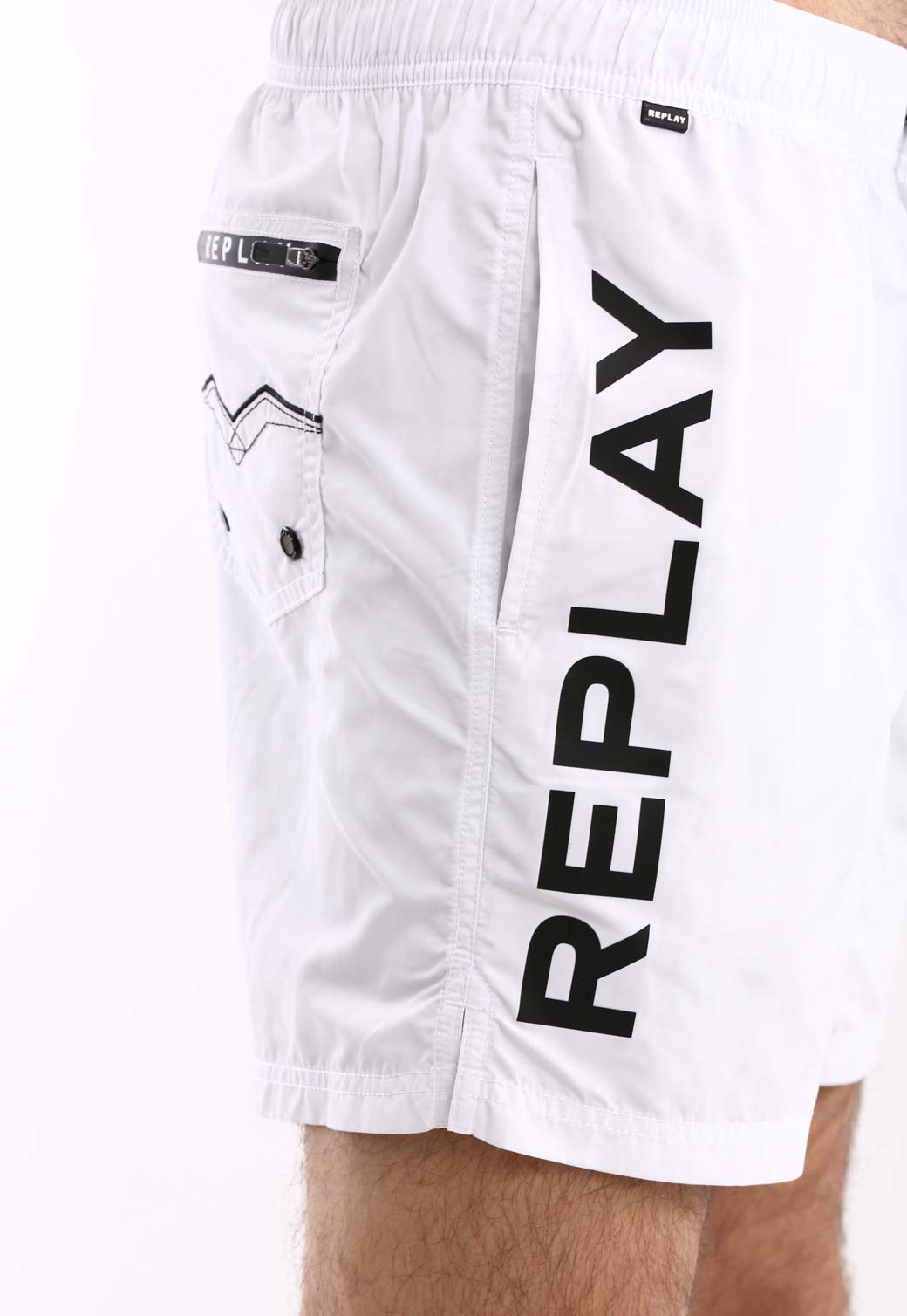 בגד ים לוגו גדול צד ימין לוגו מאחורה גברים - Replay