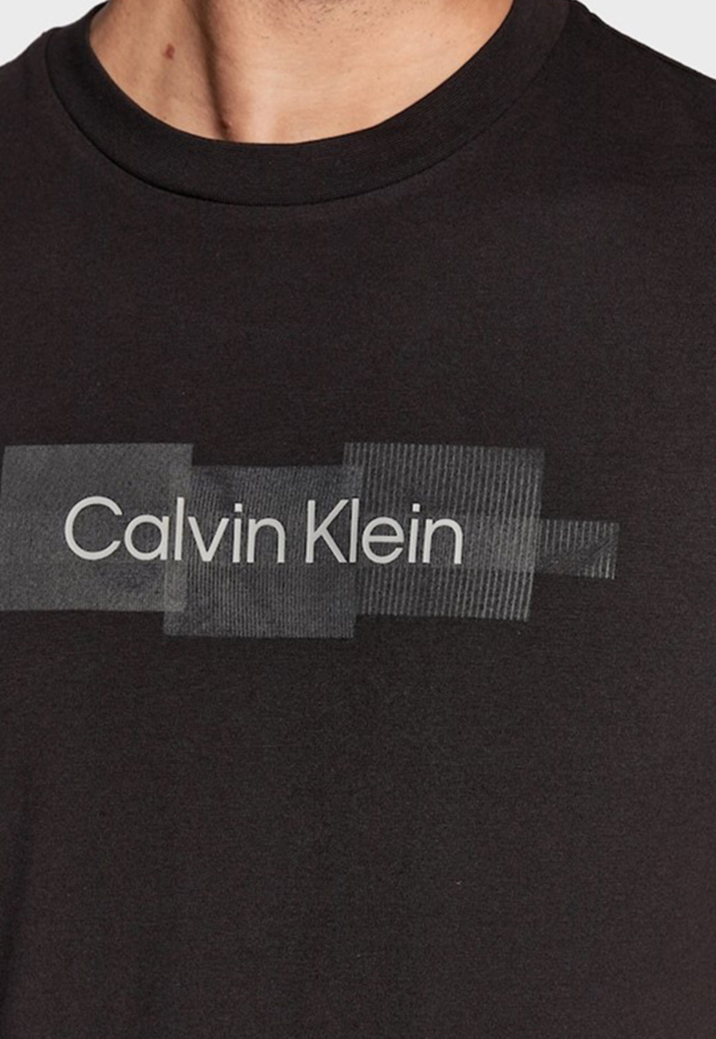 BOX STRIPED LOGO T-SHIRT Black 893625310 - Calvin Klein