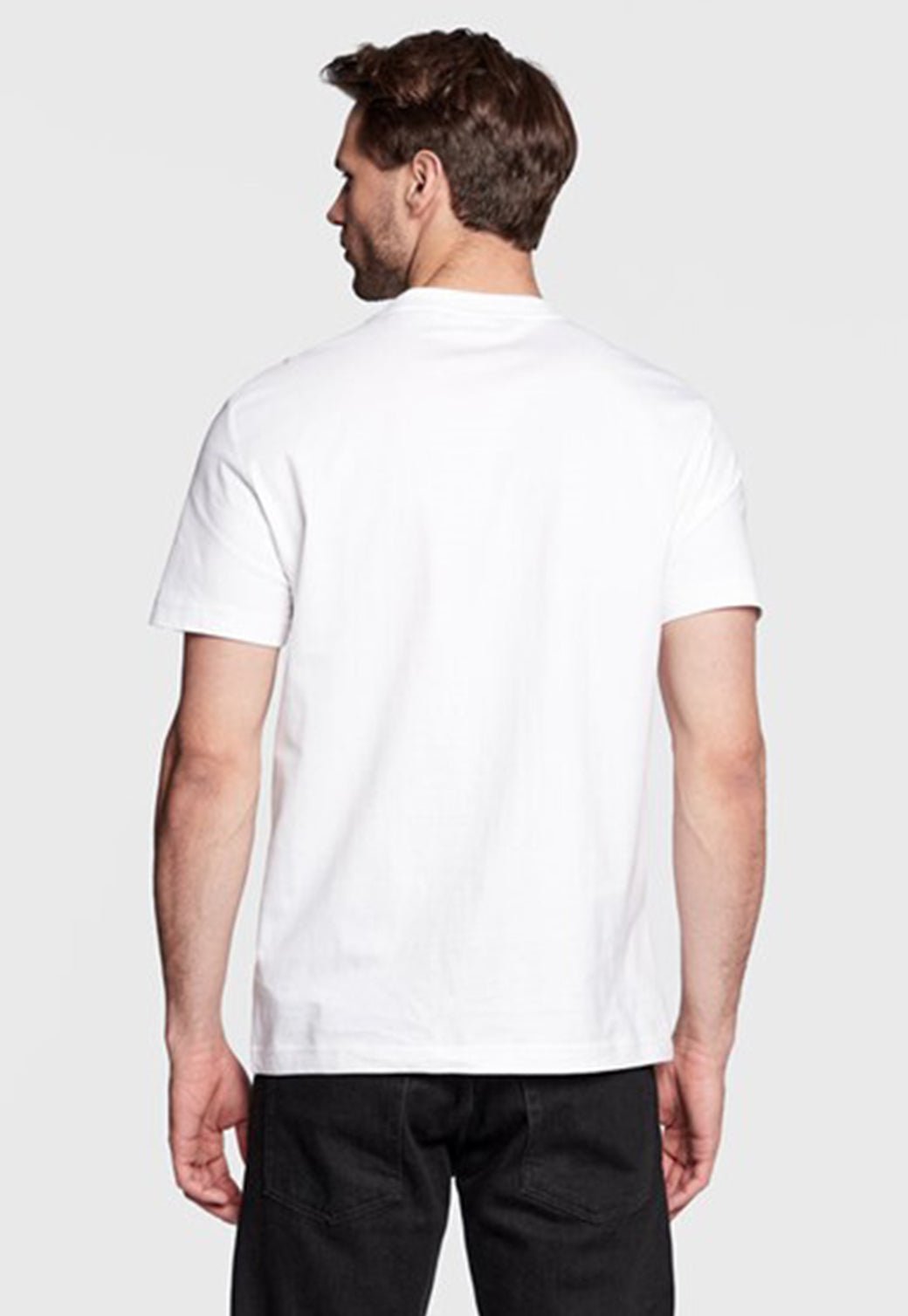 BOX STRIPED LOGO T-SHIRT Bright White 893625313 - Calvin Klein