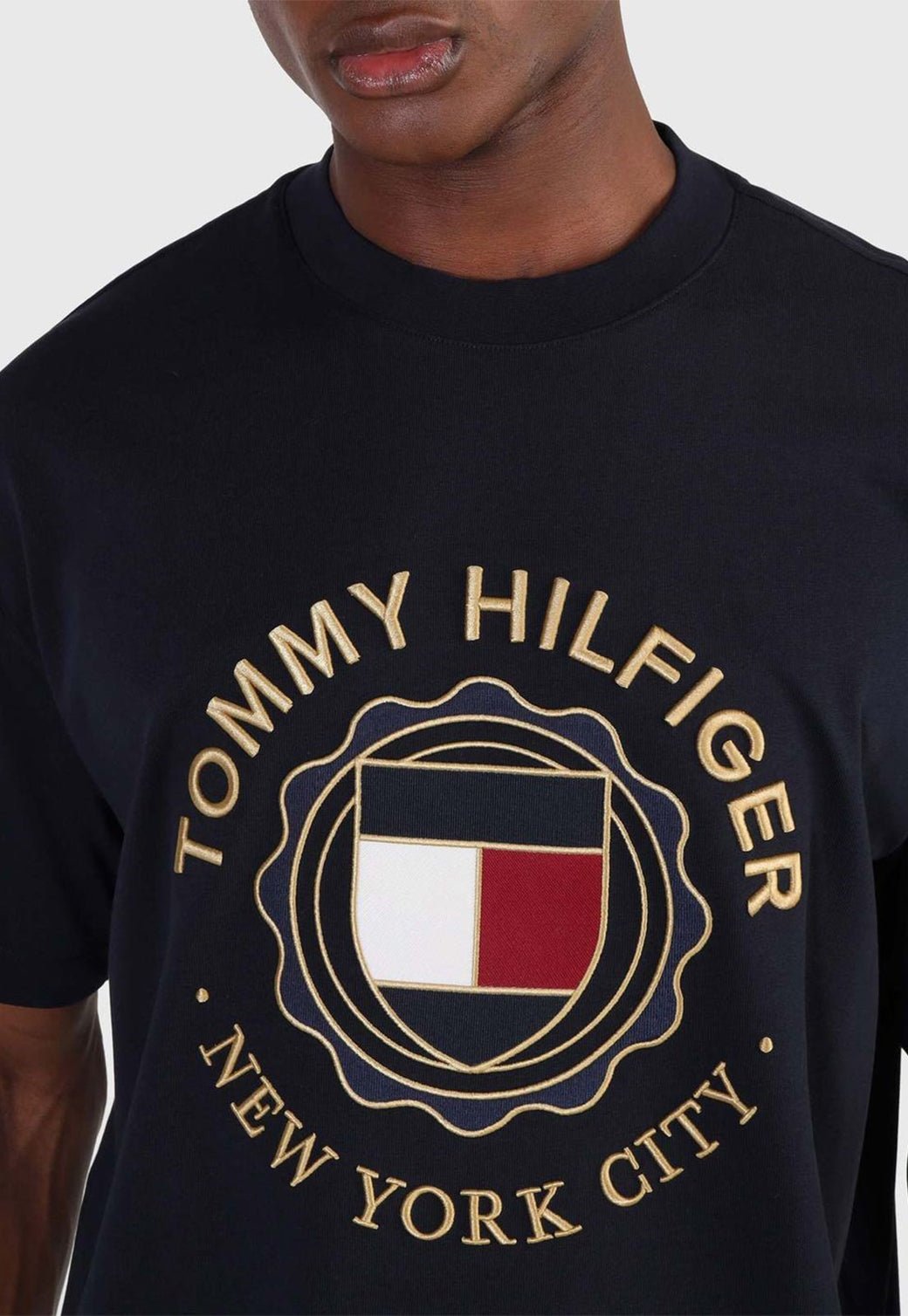 CON ROUNDALL GOLD EMBRO TEE Desert Sky 991217267 - Tommy Hillfiger